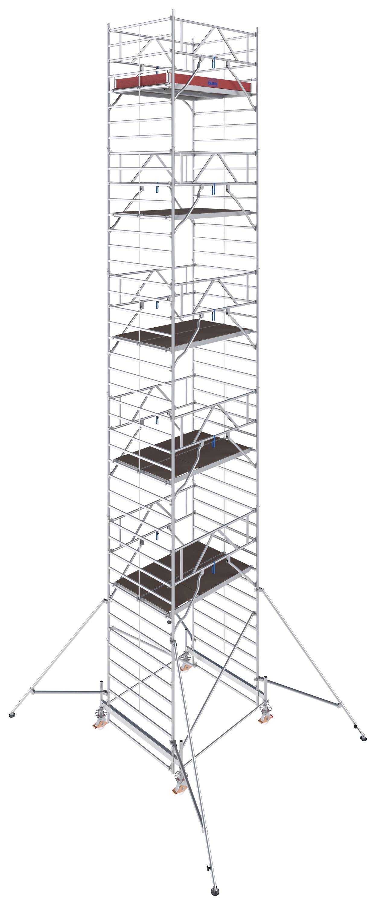 Krause 783097 FahrGerüst Aluminium Rollgerüst fahrbar Arbeitshöhe (max.): 12.50m Silber 438kg
