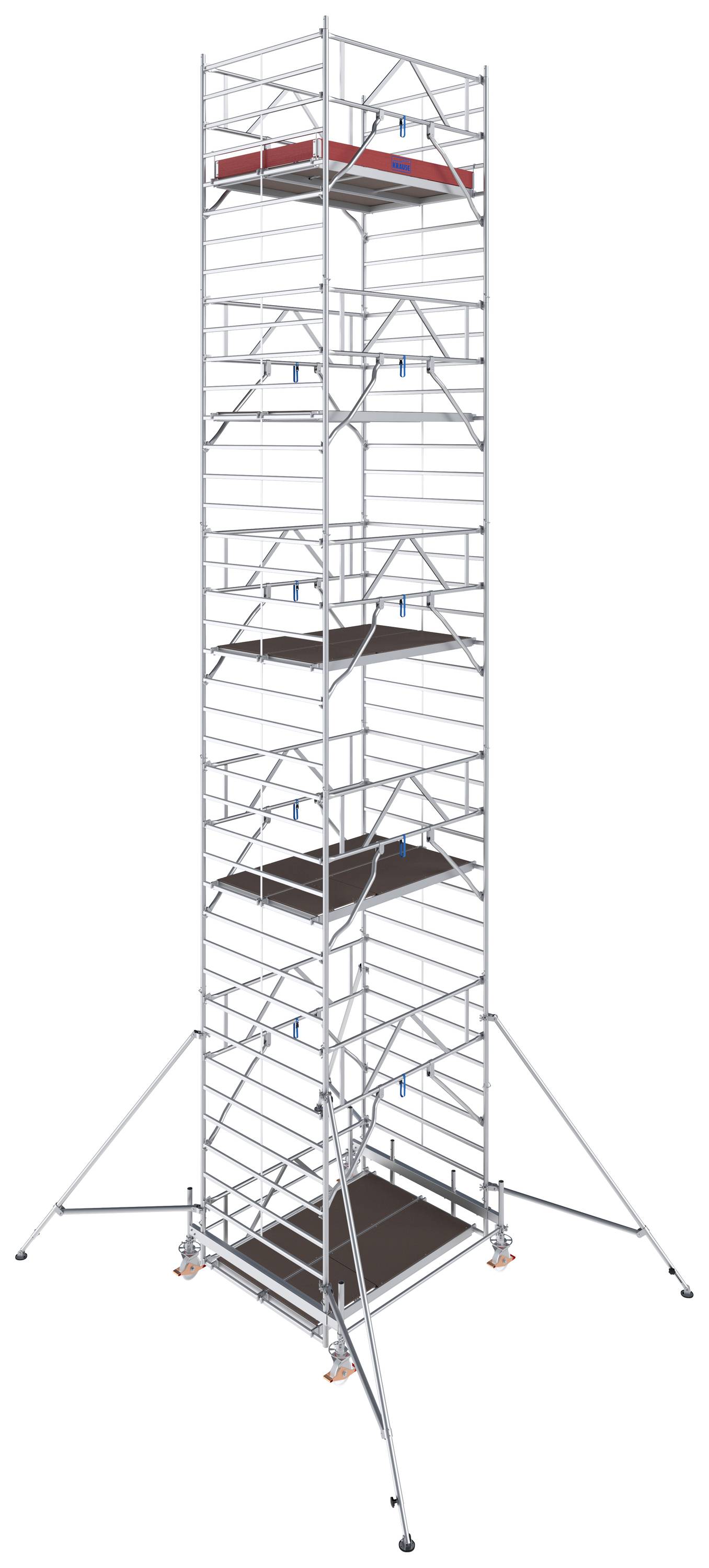 Krause 783080 FahrGerüst Aluminium Rollgerüst fahrbar Arbeitshöhe (max.): 11.50m Silber 426kg