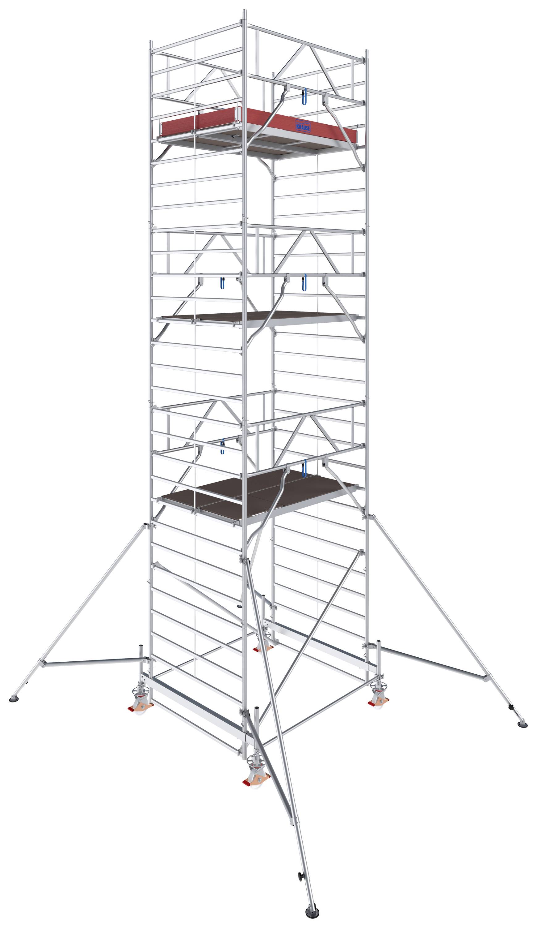 Krause 783059 FahrGerüst Aluminium Rollgerüst fahrbar Arbeitshöhe (max.): 8.50m Silber 309.5kg