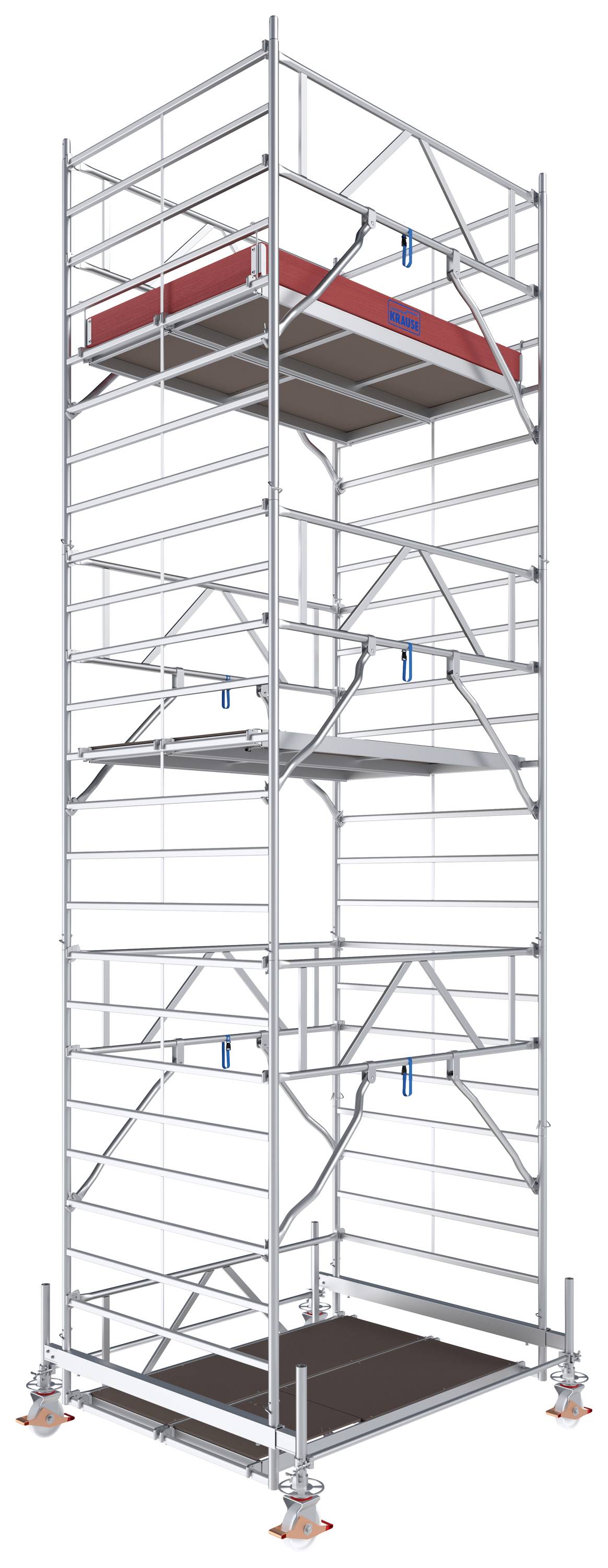 Krause 783042 FahrGerüst Aluminium Rollgerüst fahrbar Arbeitshöhe (max.): 7.50m Silber 272.5kg