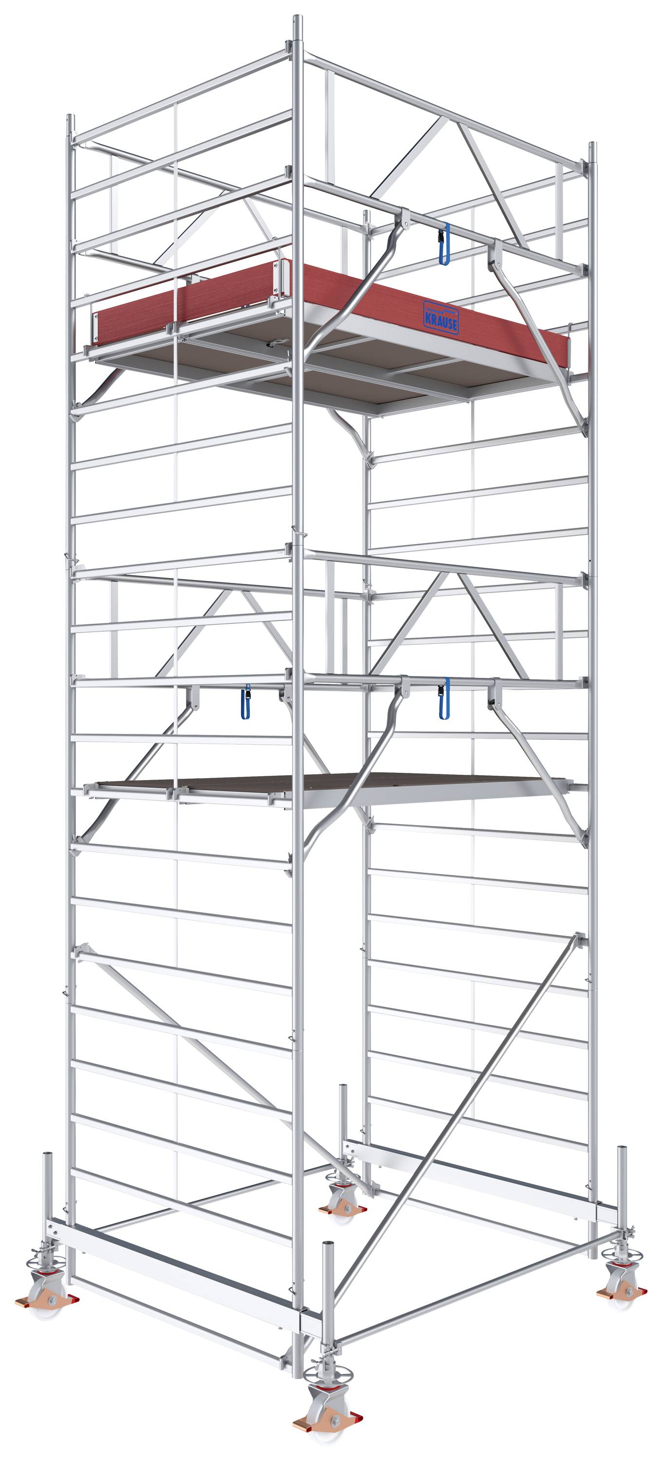 Krause 783035 FahrGerüst Aluminium Rollgerüst fahrbar Arbeitshöhe (max.): 6.50m Silber 219.5kg