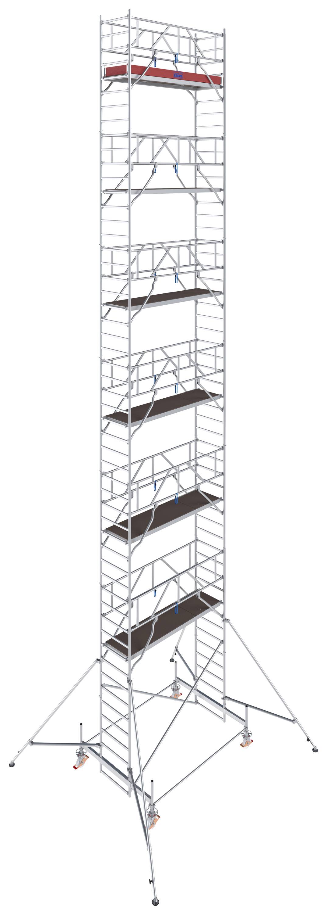 Krause 774118 FahrGerüst Aluminium Rollgerüst fahrbar Arbeitshöhe (max.): 14.50m Silber 389.5kg