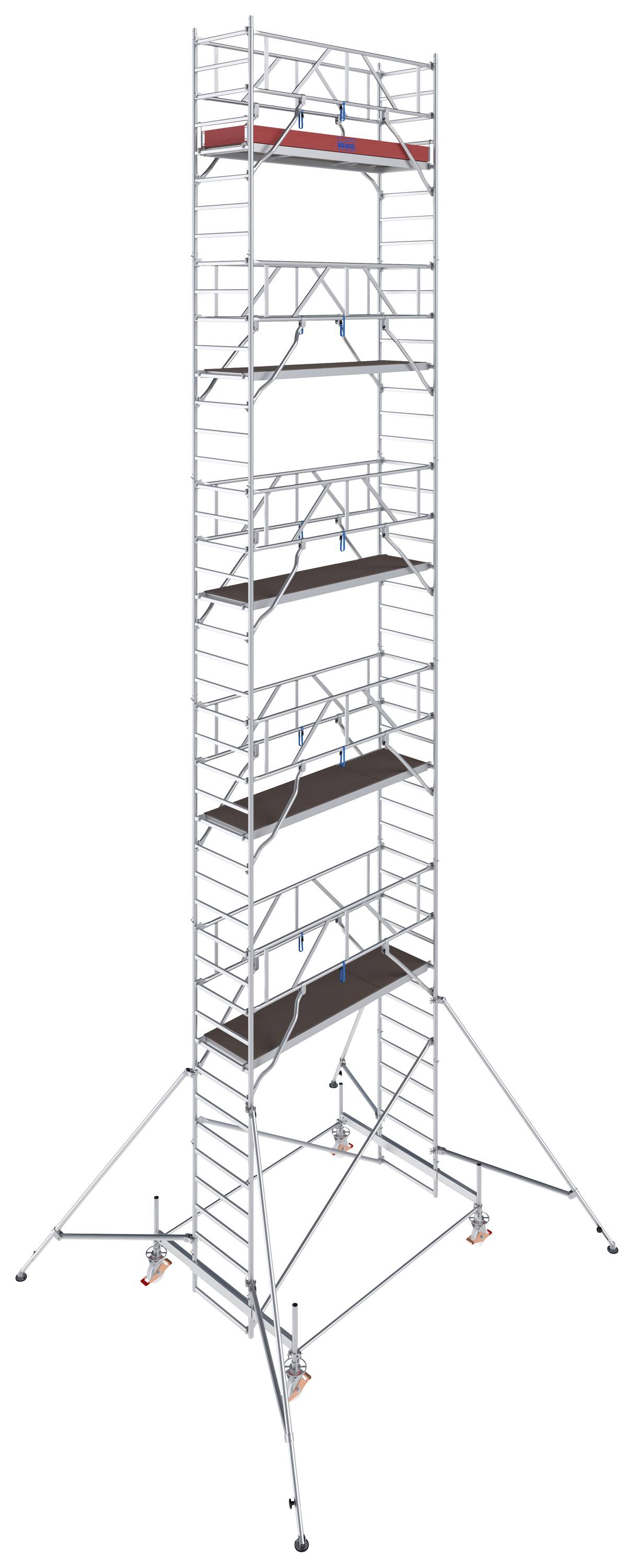 Krause 774095 FahrGerüst Aluminium Rollgerüst fahrbar Arbeitshöhe (max.): 12.50m Silber 343kg