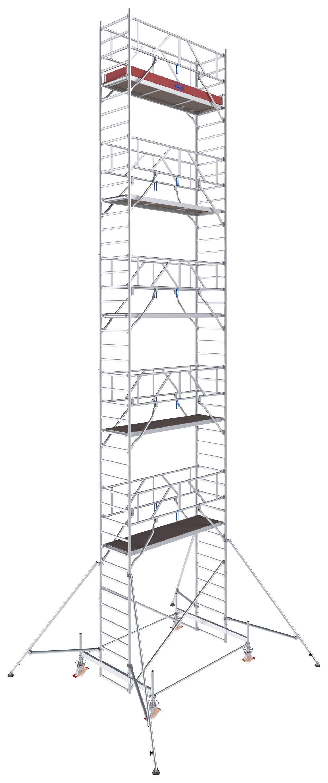 Krause 774095 FahrGerüst Aluminium Rollgerüst fahrbar Arbeitshöhe (max.): 12.50m Silber 343kg