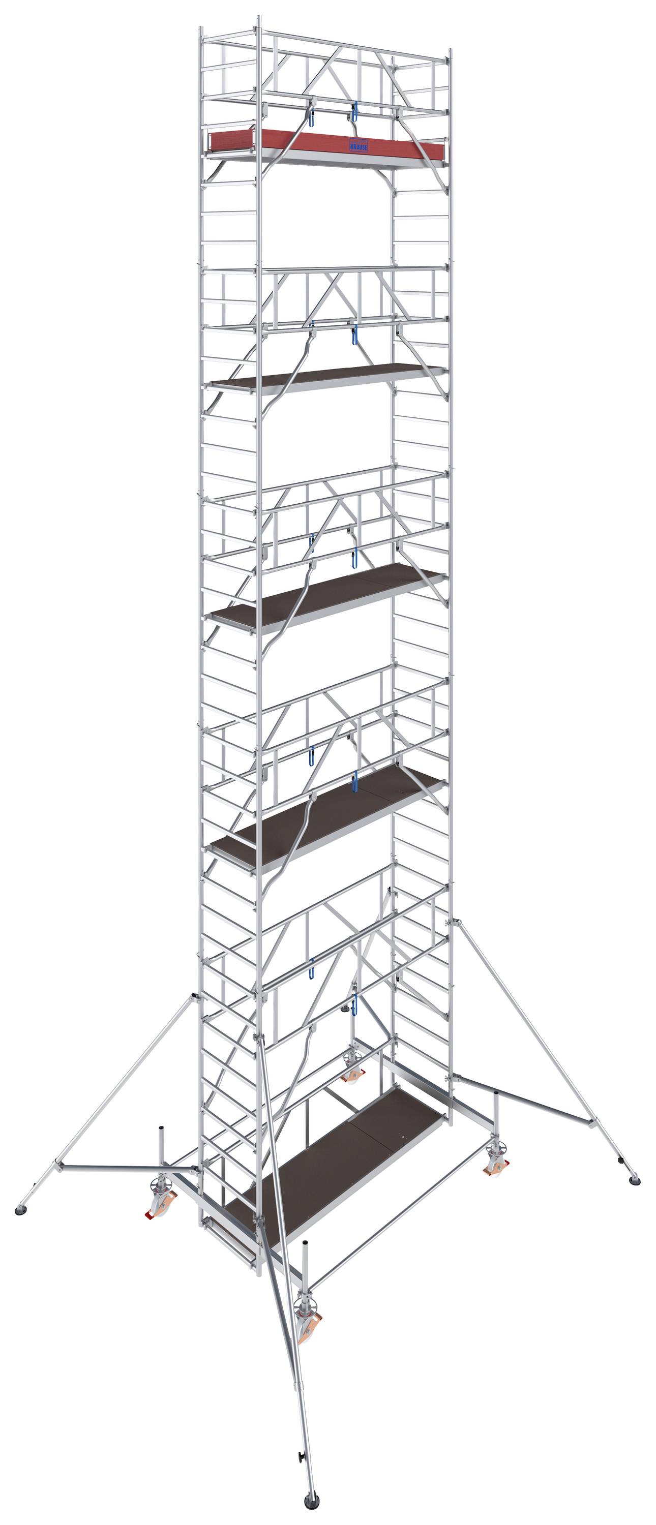 Krause 774088 FahrGerüst Aluminium Rollgerüst fahrbar Arbeitshöhe (max.): 11.50m Silber 334.5kg