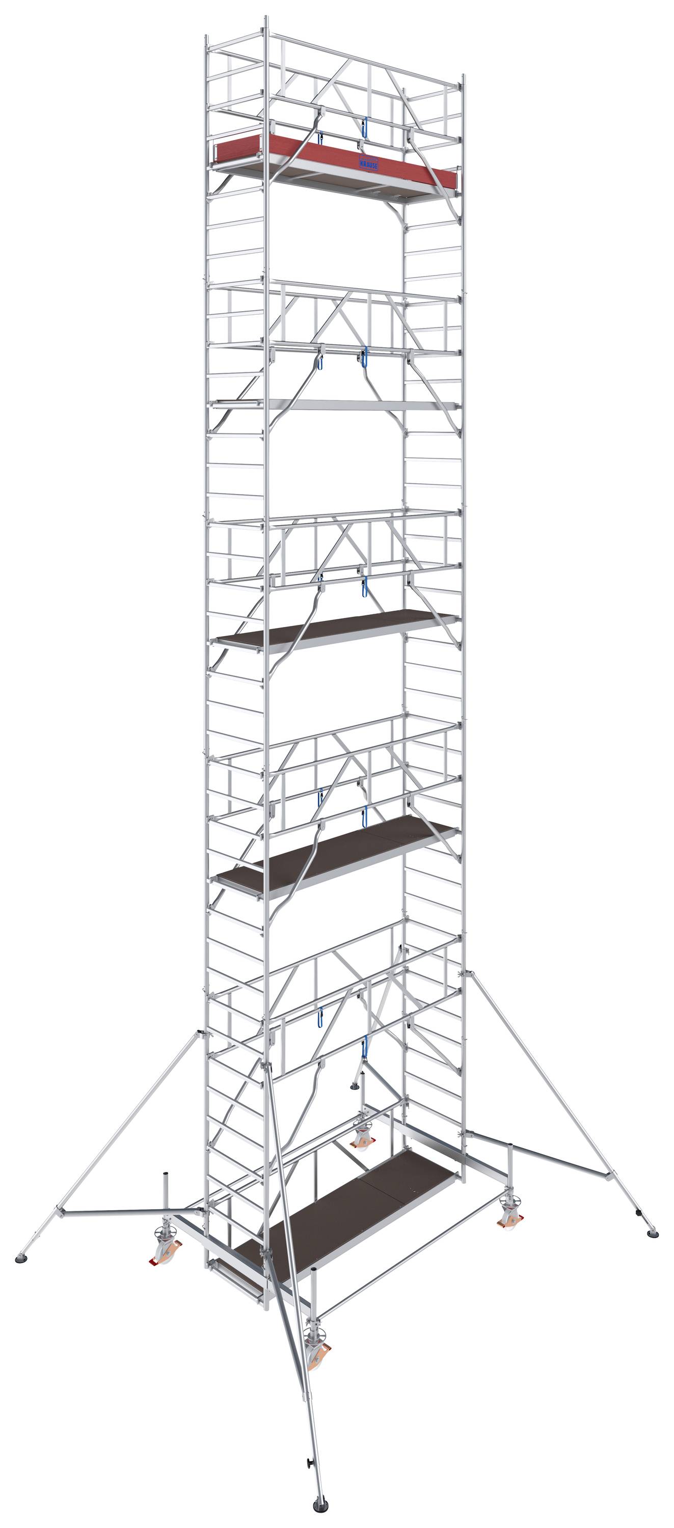 Krause 774088 FahrGerüst Aluminium Rollgerüst fahrbar Arbeitshöhe (max.): 11.50m Silber 334.5kg