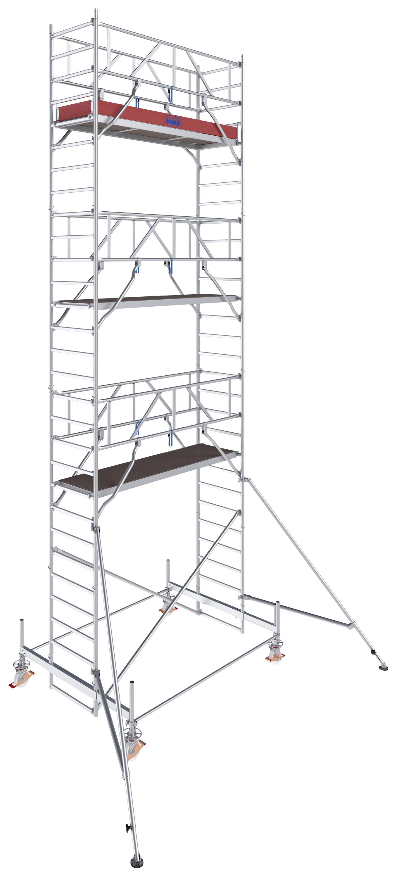 Krause 774057 FahrGerüst Aluminium Rollgerüst fahrbar Arbeitshöhe (max.): 8.50m Silber 237.5kg