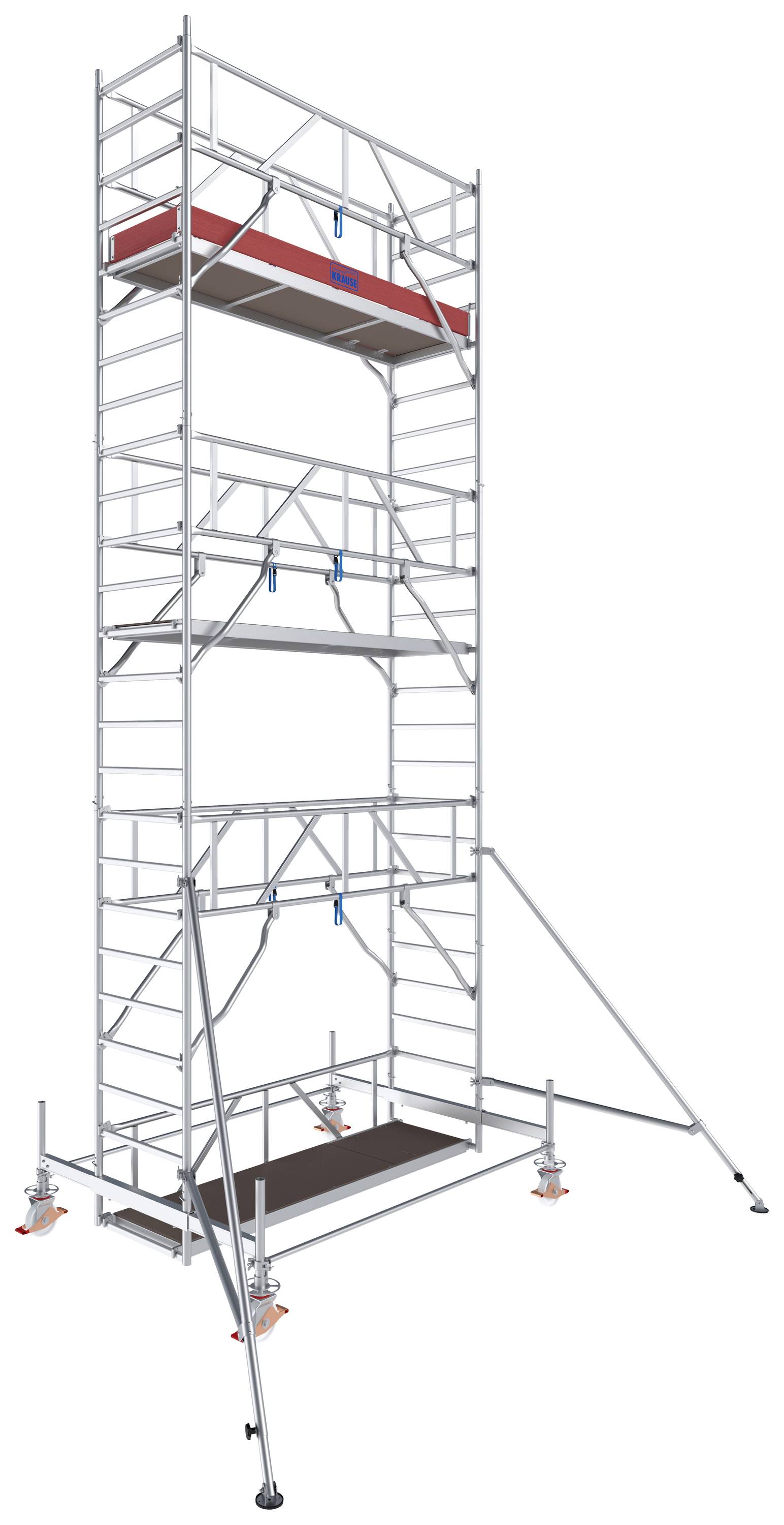 Krause 774040 FahrGerüst Aluminium Rollgerüst fahrbar Arbeitshöhe (max.): 7.50m Silber 229kg