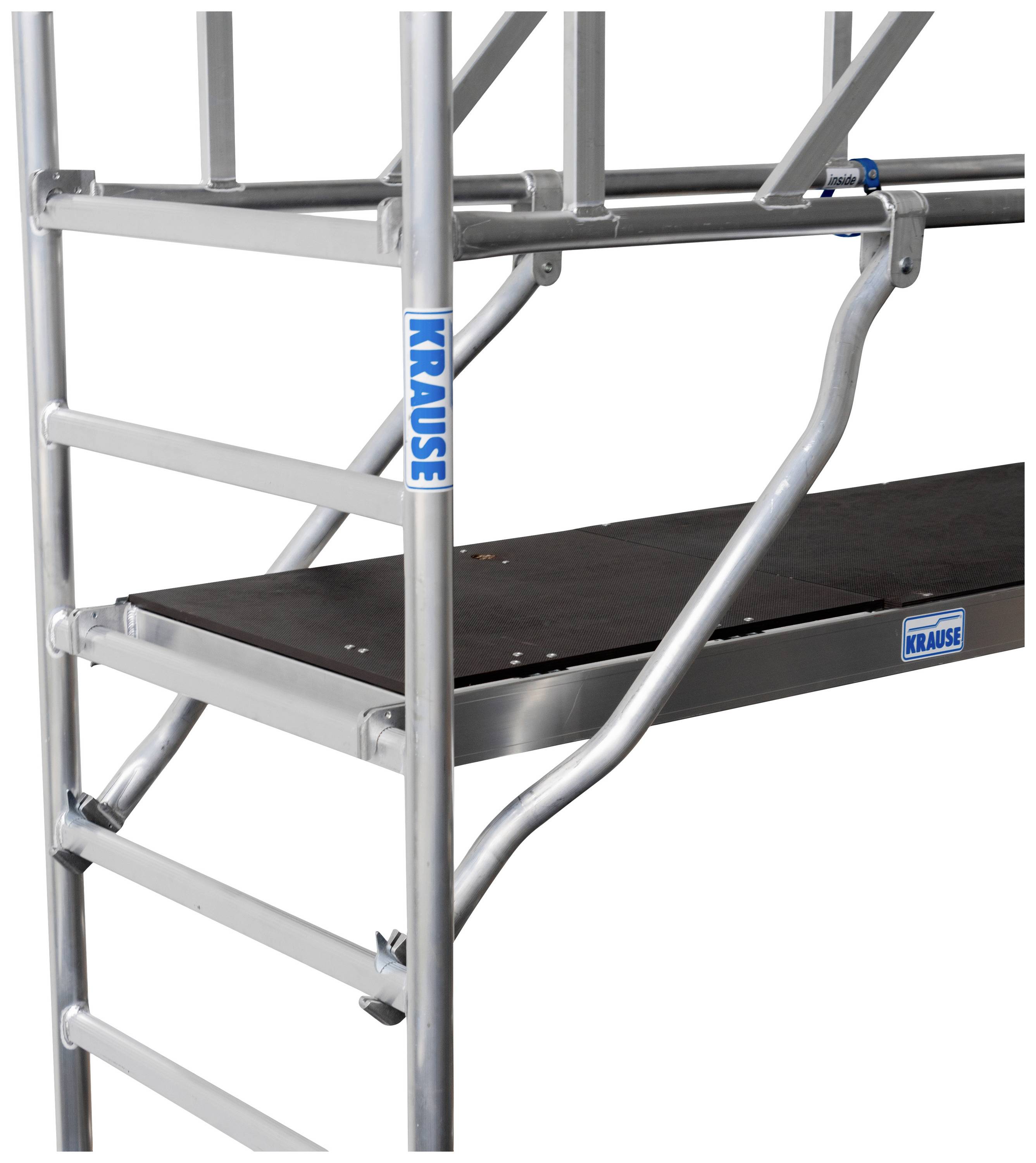 Krause 774040 FahrGerüst Aluminium Rollgerüst fahrbar Arbeitshöhe (max.): 7.50m Silber 229kg