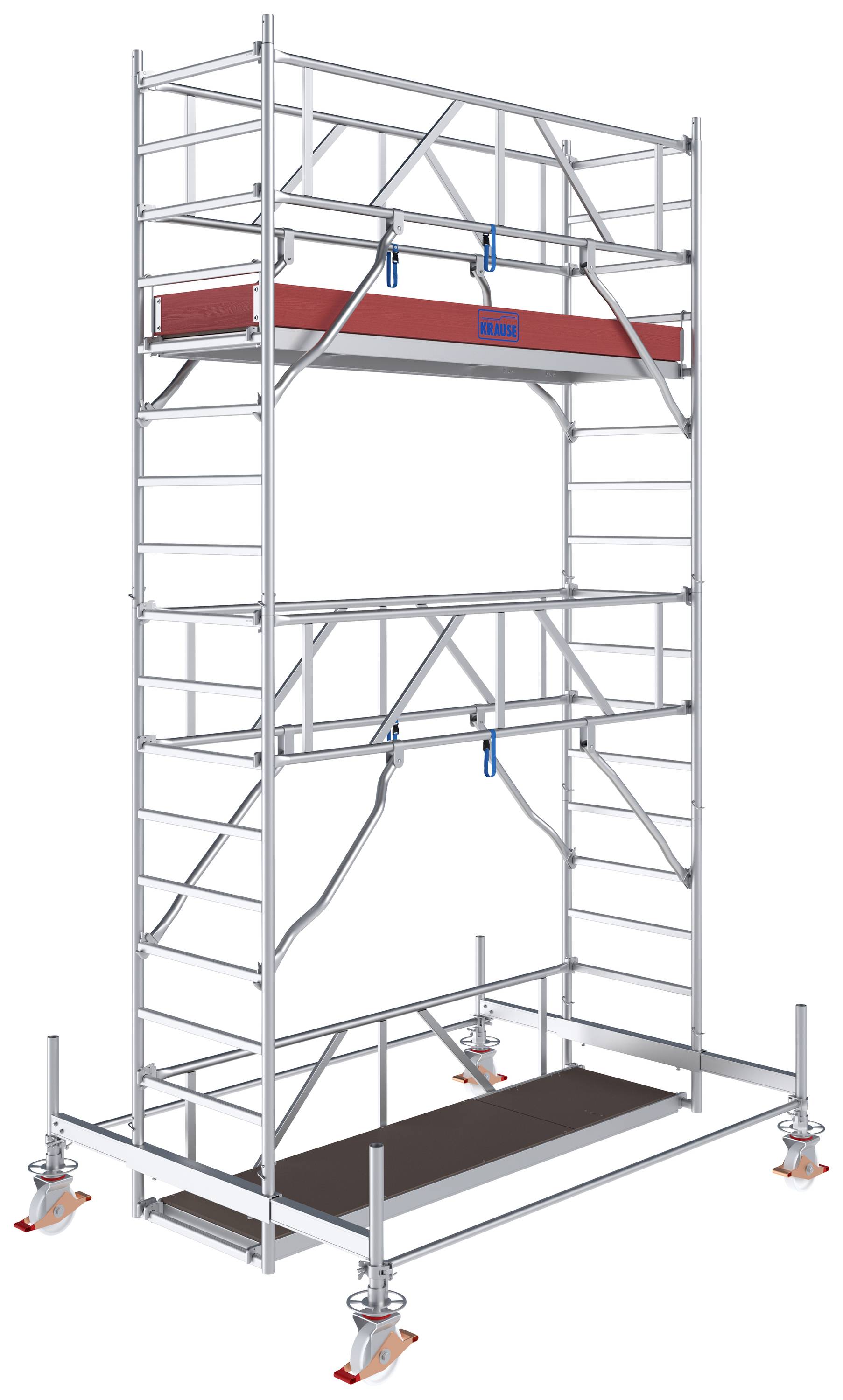 Krause 774026 FahrGerüst Aluminium Rollgerüst fahrbar Arbeitshöhe (max.): 5.50m Silber 170kg