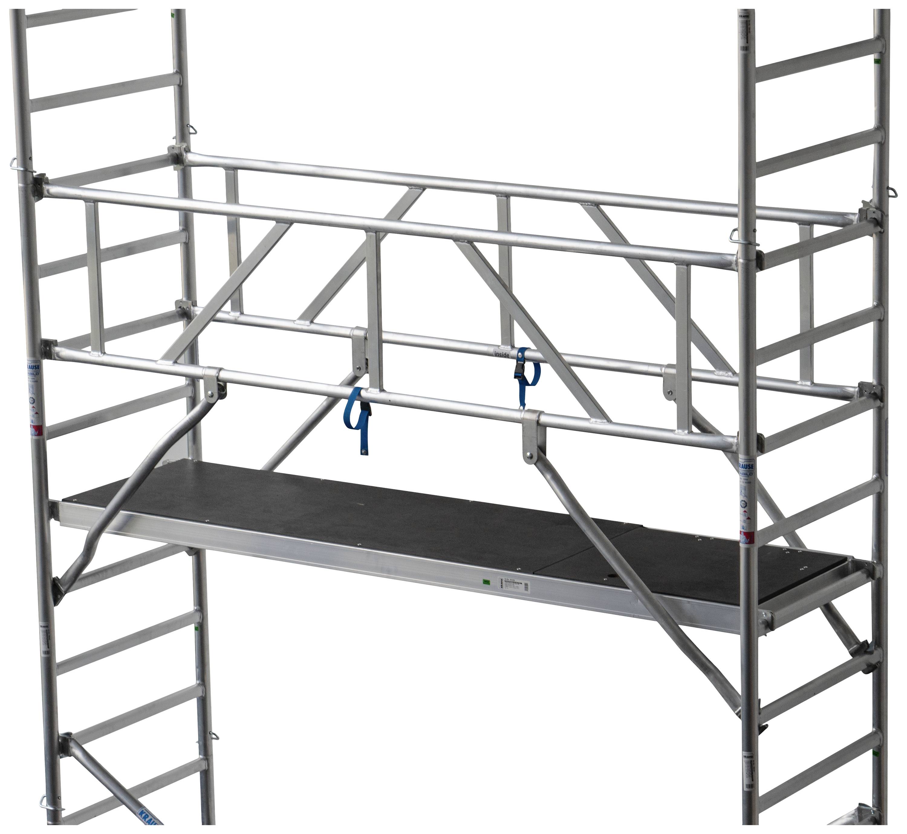 Krause 774019 FahrGerüst Aluminium Rollgerüst fahrbar Arbeitshöhe (max.): 4.50m Silber 132kg