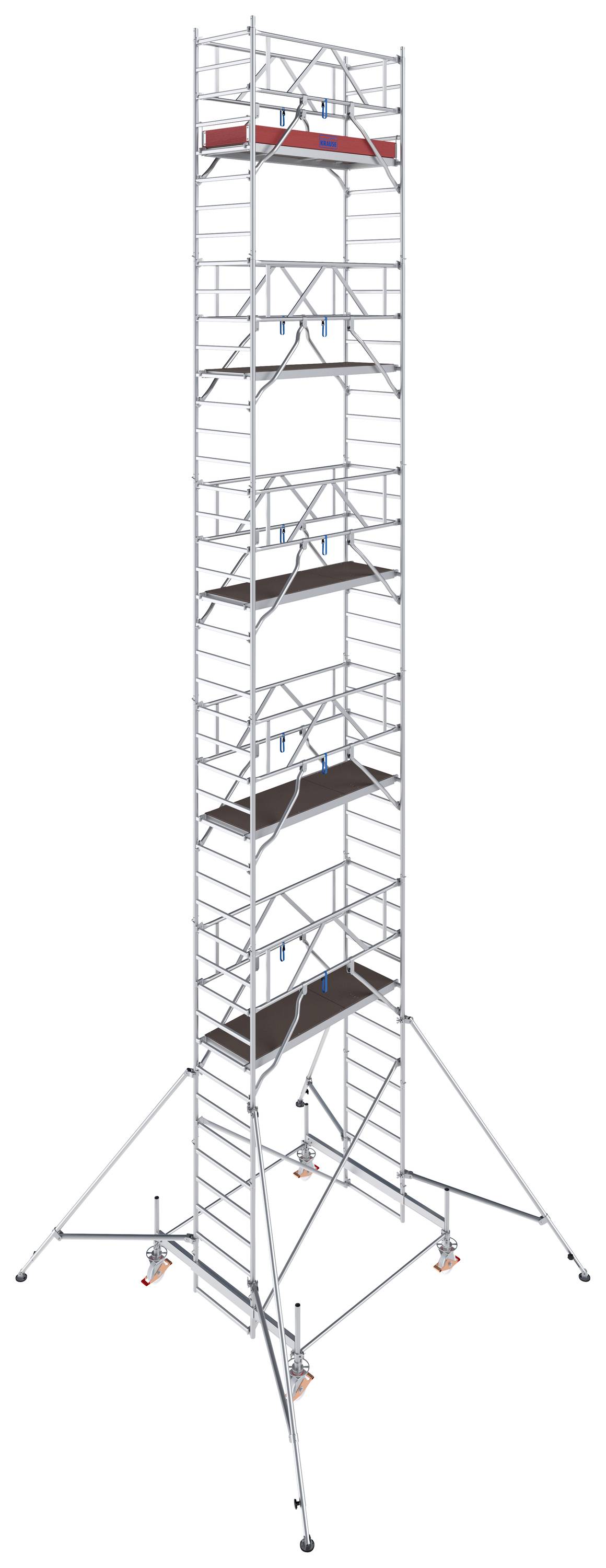 Krause 773098 FahrGerüst Aluminium Rollgerüst fahrbar Arbeitshöhe (max.): 12.50m Silber 312kg