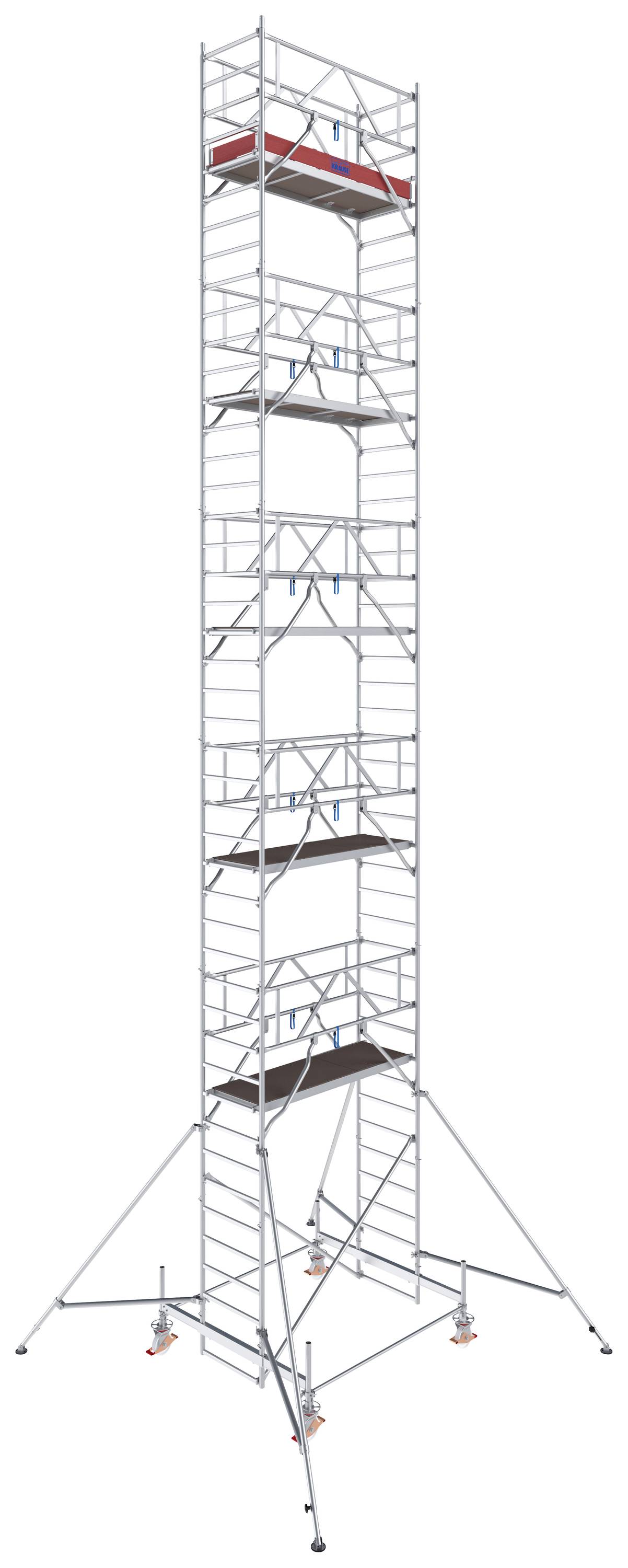 Krause 773098 FahrGerüst Aluminium Rollgerüst fahrbar Arbeitshöhe (max.): 12.50m Silber 312kg