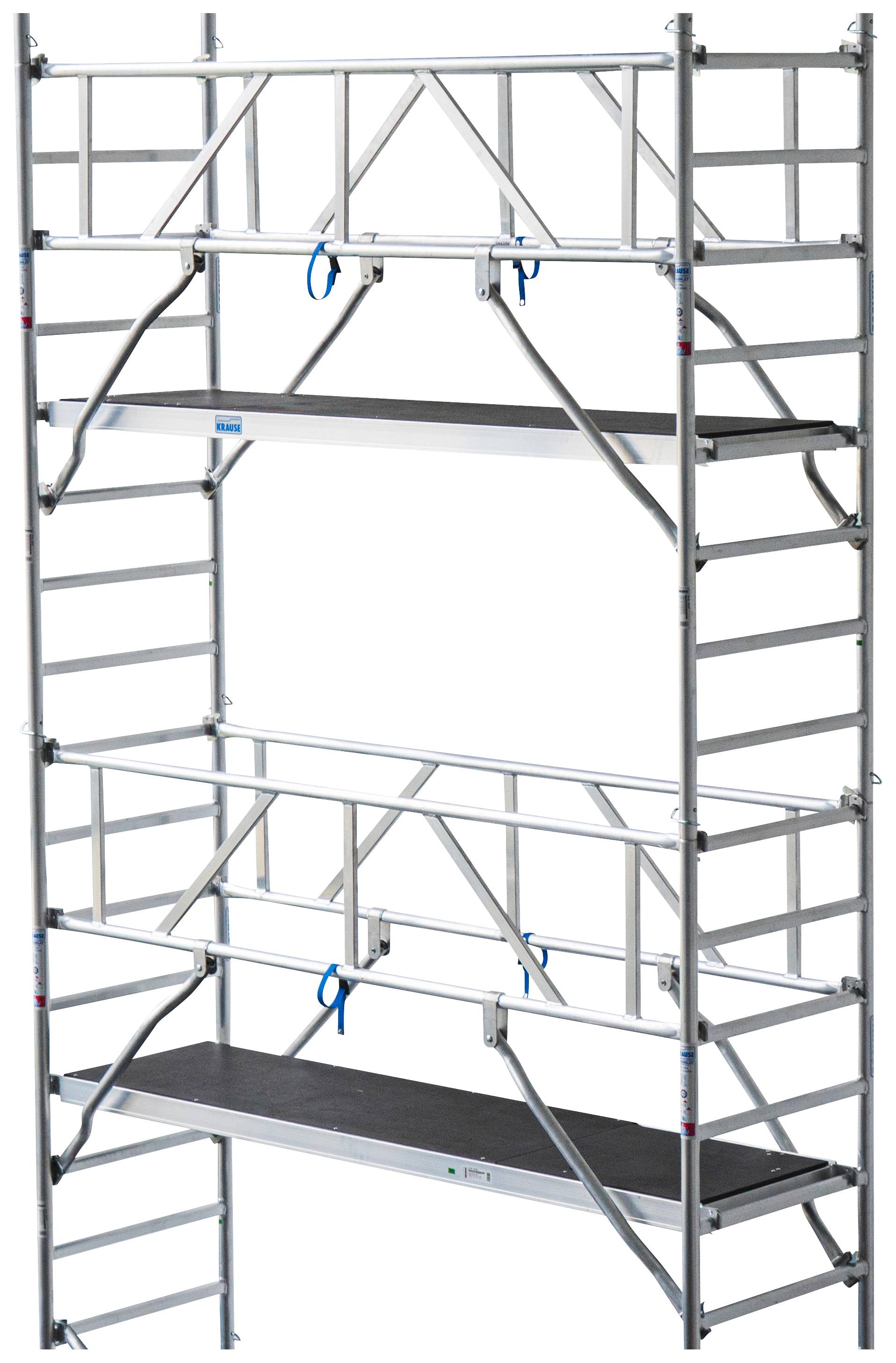 Krause 773067 FahrGerüst Aluminium Rollgerüst fahrbar Arbeitshöhe (max.): 9.50m Silber 263kg