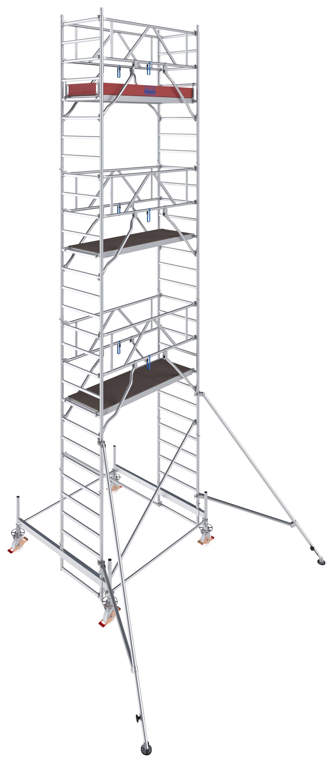 Krause 773050 FahrGerüst Aluminium Rollgerüst fahrbar Arbeitshöhe (max.): 8.50m Silber 216.5kg
