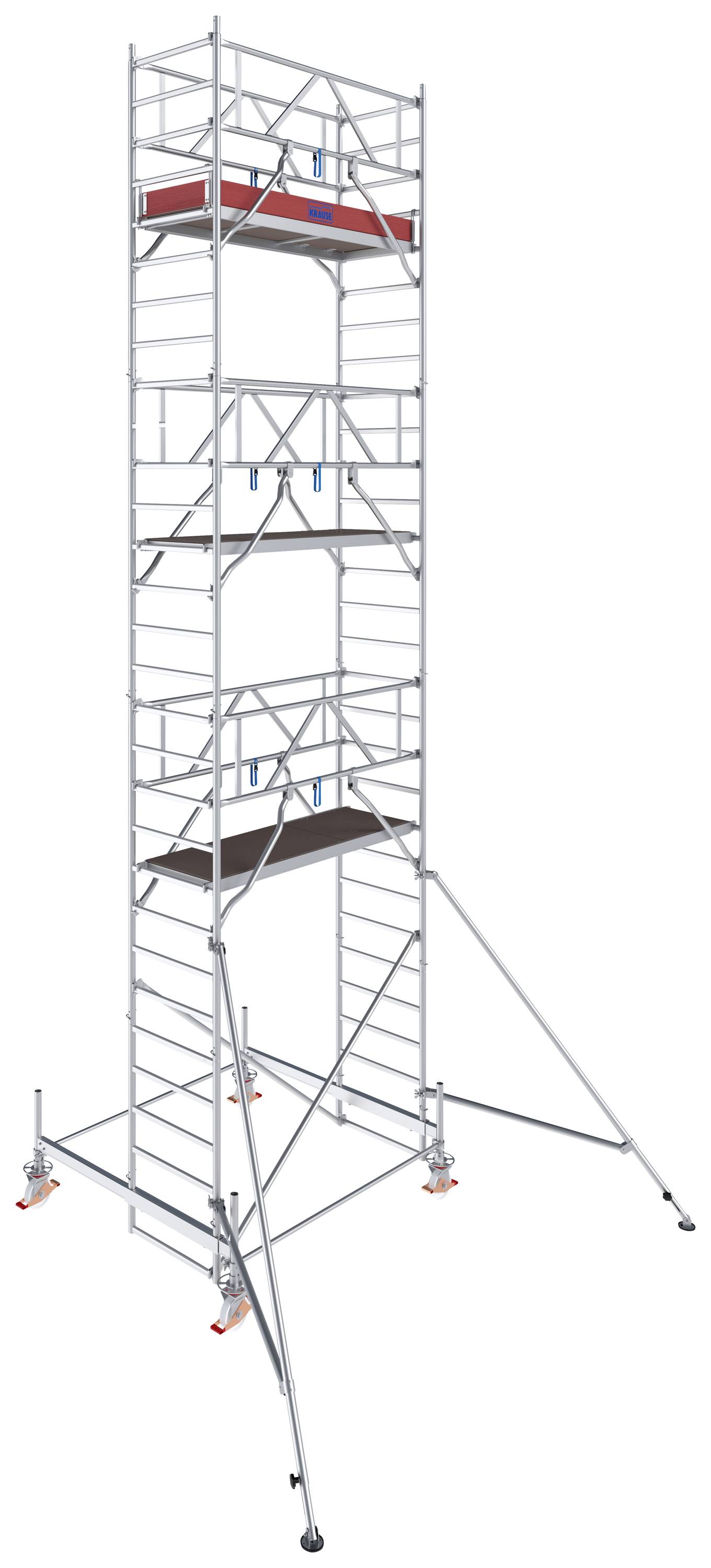 Krause 773050 FahrGerüst Aluminium Rollgerüst fahrbar Arbeitshöhe (max.): 8.50m Silber 216.5kg