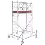 Krause 773012 FahrGerüst Aluminium Rollgerüst fahrbar Arbeitshöhe (max.): 4.50m Silber 121kg Krause 773012 FahrGerüst Aluminium Rollgerüst fahrbar Arbeitshöhe (max.): 4.50m Silber 121kg
