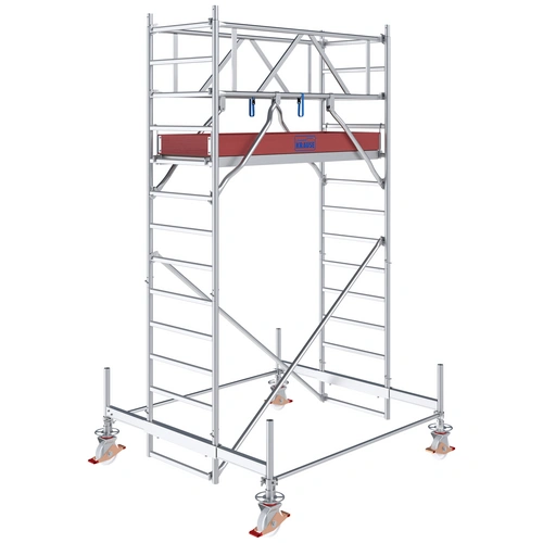 Krause 773012 FahrGerüst Aluminium Rollgerüst fahrbar Arbeitshöhe (max.): 4.50m Silber 121kg Krause 773012 FahrGerüst Aluminium Rollgerüst fahrbar Arbeitshöhe (max.): 4.50m Silber 121kg