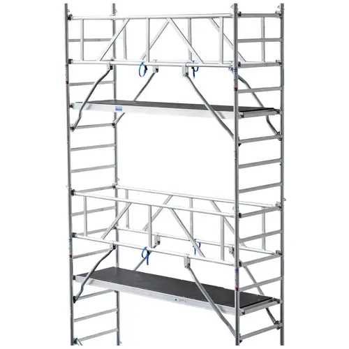 Krause 773012 FahrGerüst Aluminium Rollgerüst fahrbar Arbeitshöhe (max.): 4.50m Silber 121kg Krause 773012 FahrGerüst Aluminium Rollgerüst fahrbar Arbeitshöhe (max.): 4.50m Silber 121kg