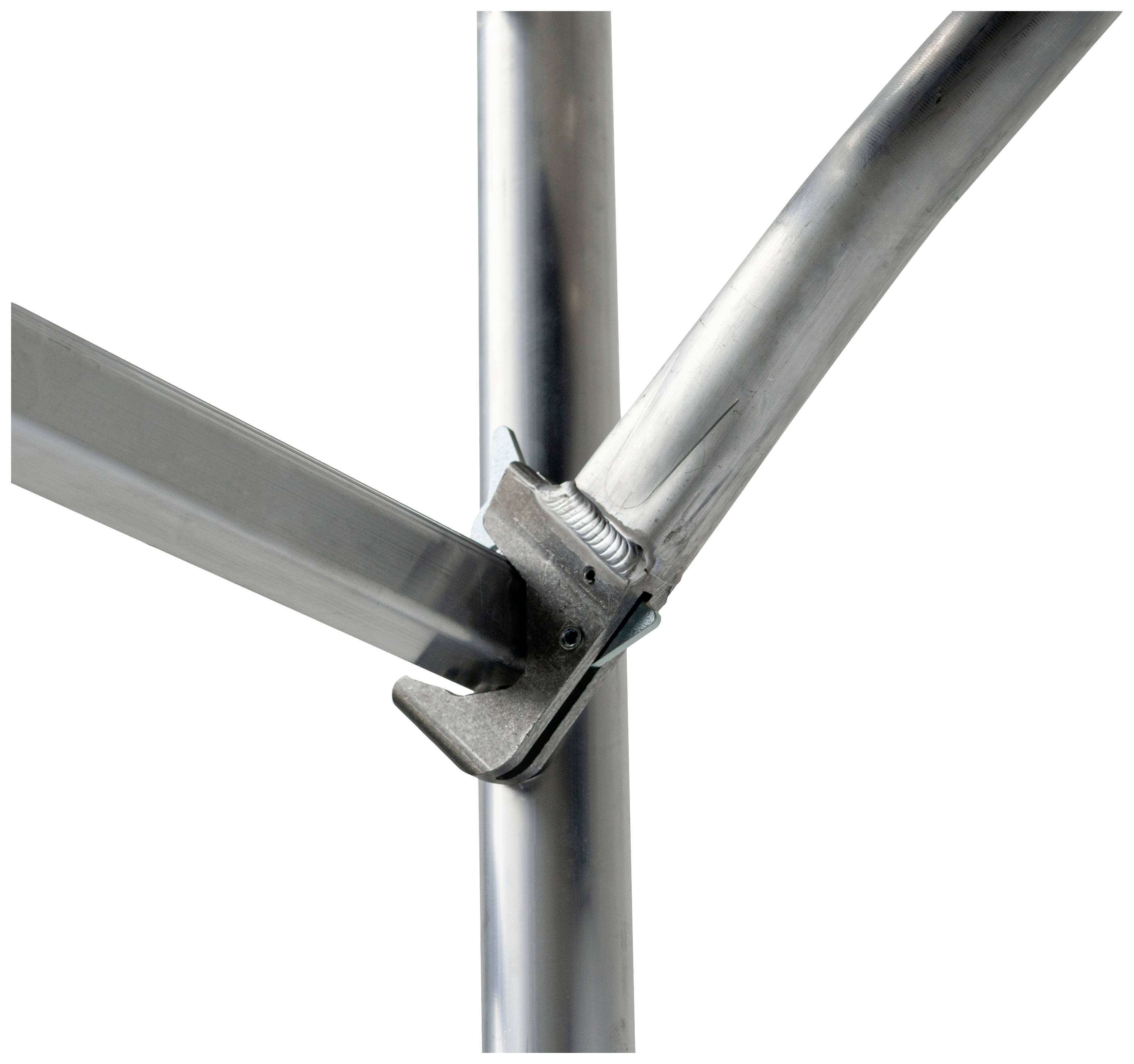 Krause 782083 FahrGerüst Aluminium Rollgerüst fahrbar Arbeitshöhe (max.): 10.40m Silber 395.5