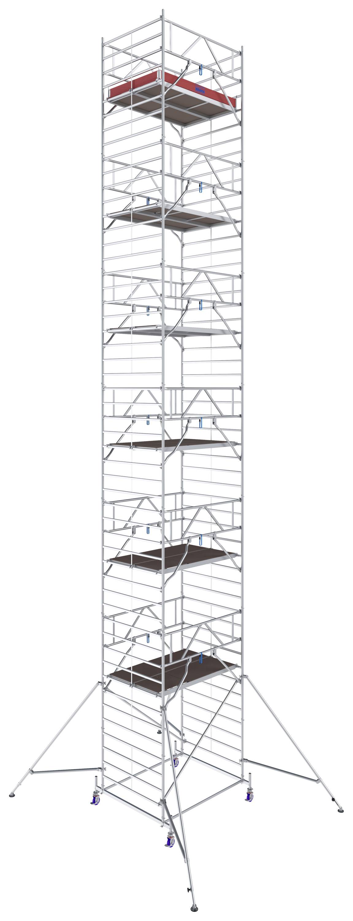 Krause 781123 FahrGerüst Aluminium Rollgerüst fahrbar Arbeitshöhe (max.): 14.40m Silber 486.5kg