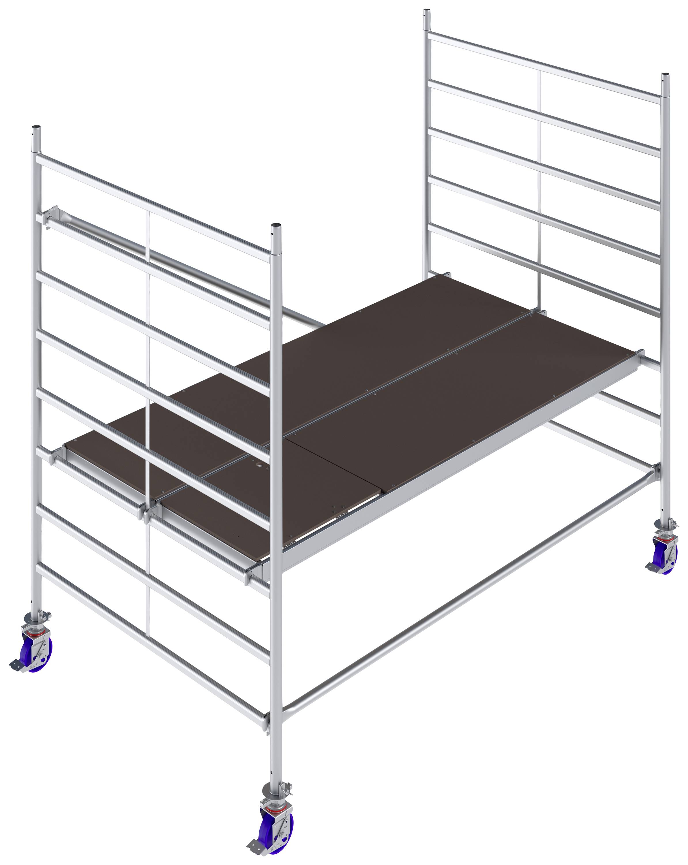 Krause 781123 FahrGerüst Aluminium Rollgerüst fahrbar Arbeitshöhe (max.): 14.40m Silber 486.5kg