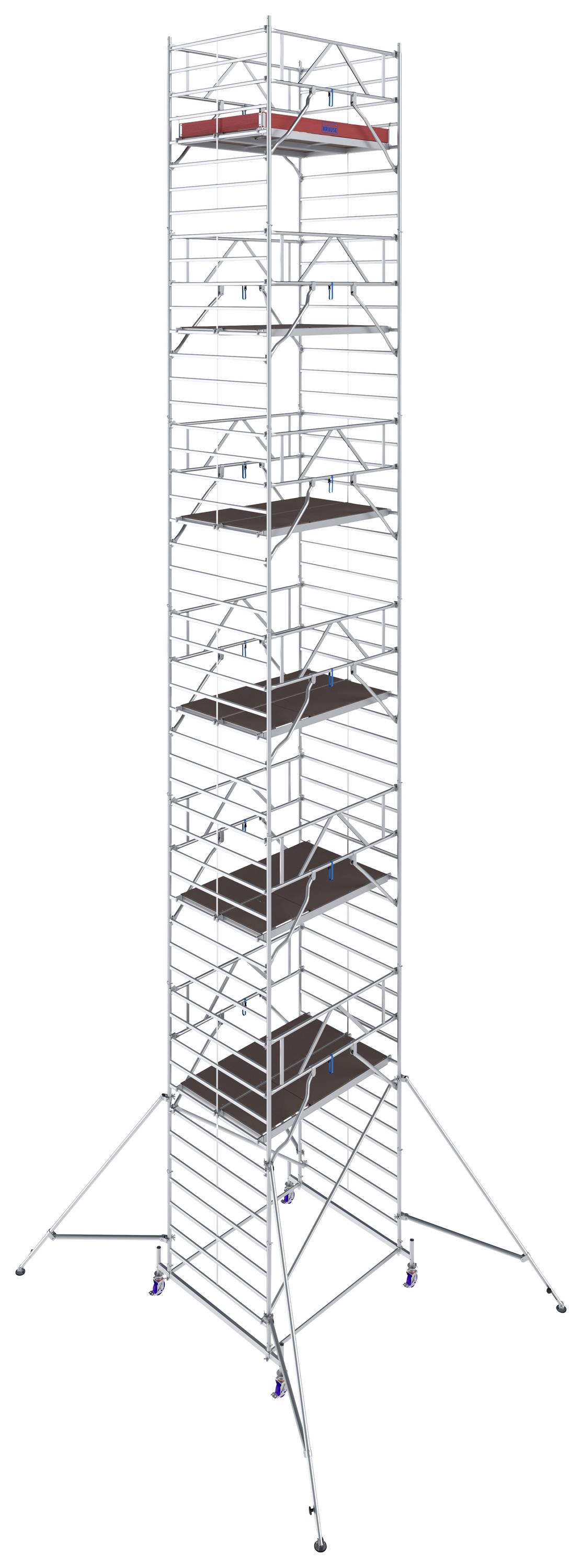 Krause 781116 FahrGerüst Aluminium Rollgerüst fahrbar Arbeitshöhe (max.): 13.40m Silber 475kg