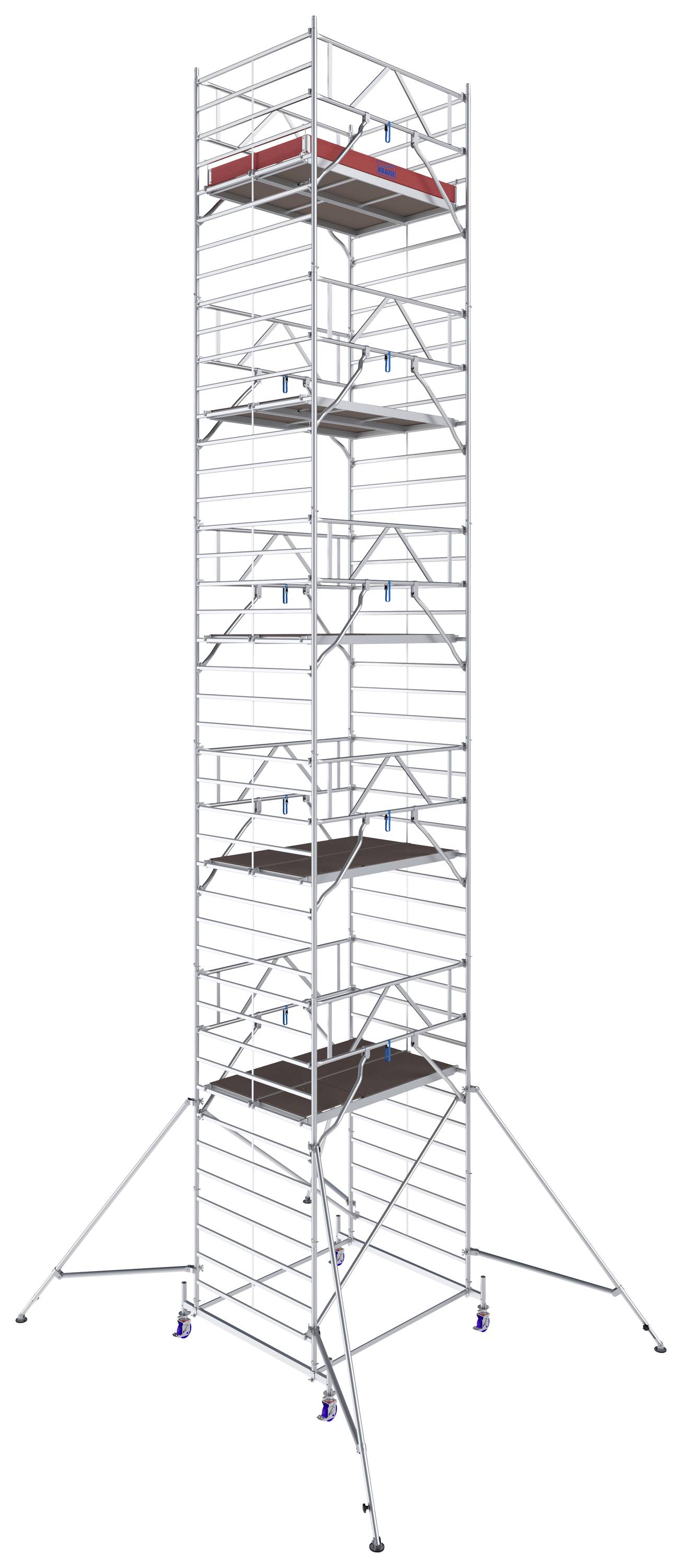 Krause 781109 FahrGerüst Aluminium Rollgerüst fahrbar Arbeitshöhe (max.): 12.40m Silber 422.5kg