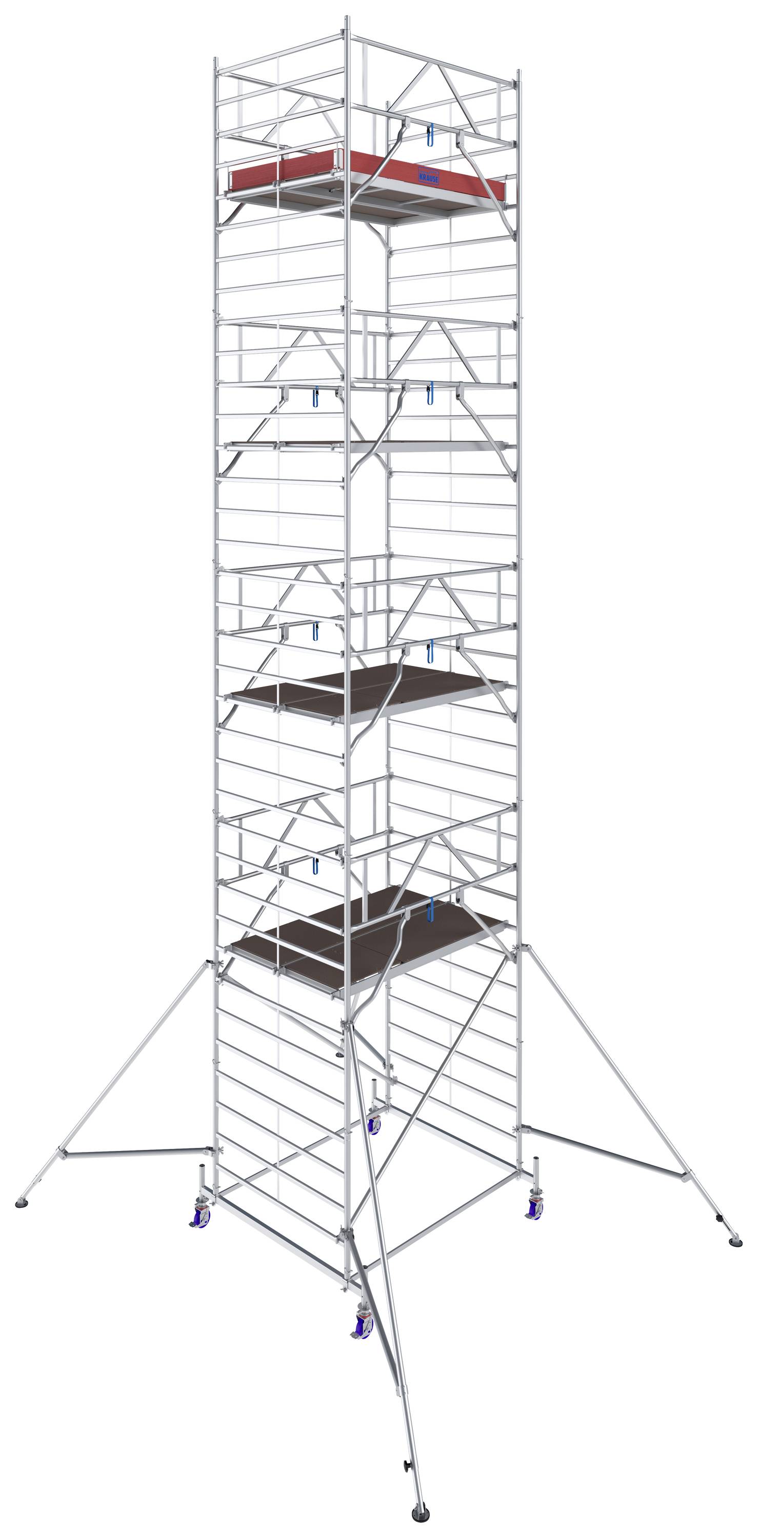 Krause 781086 FahrGerüst Aluminium Rollgerüst fahrbar Arbeitshöhe (max.): 10.40m Silber 358kg