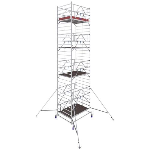 Krause 781079 FahrGerüst Aluminium Rollgerüst fahrbar Arbeitshöhe (max.): 9.40m Silber 346.5kg Krause 781079 FahrGerüst Aluminium Rollgerüst fahrbar Arbeitshöhe (max.): 9.40m Silber 346.5kg