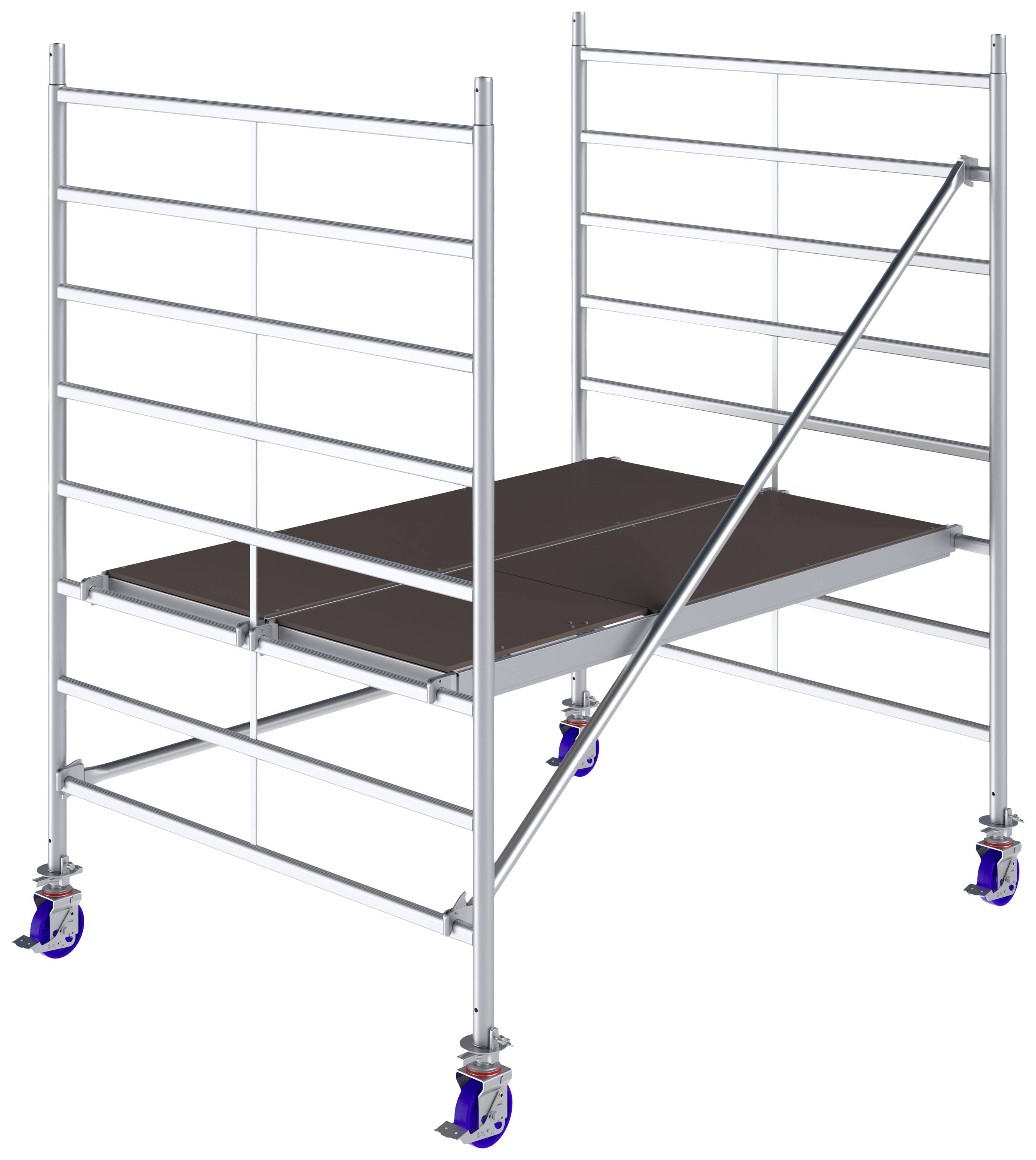 Krause 781017 FahrGerüst Aluminium Rollgerüst fahrbar Arbeitshöhe (max.): 3m Silber 72.5kg