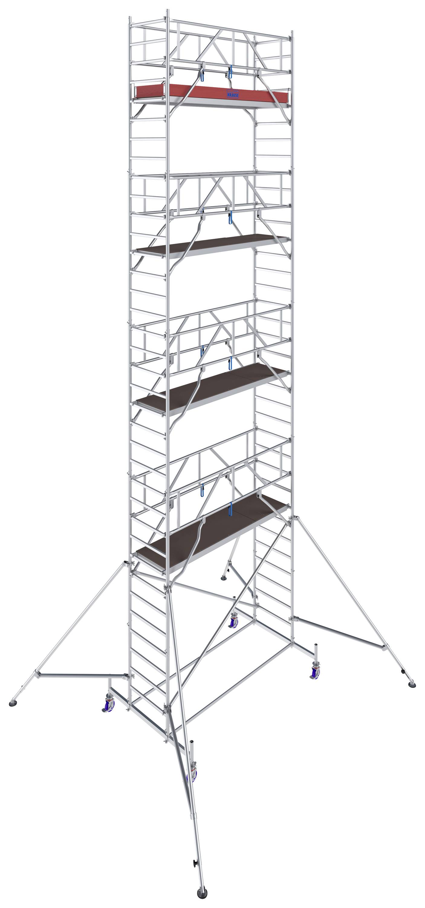 Krause 772084 FahrGerüst Aluminium Rollgerüst fahrbar Arbeitshöhe (max.): 10.40m Silber 280.5kg