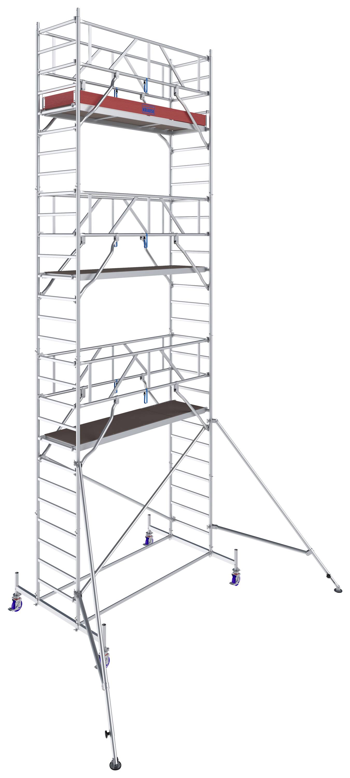 Krause 772060 FahrGerüst Aluminium Rollgerüst fahrbar Arbeitshöhe (max.): 8.40m Silber 221.5kg