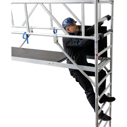 Krause 772053 FahrGerüst Aluminium Rollgerüst fahrbar Arbeitshöhe (max.): 7.40m Silber 212.5kg Krause 772053 FahrGerüst Aluminium Rollgerüst fahrbar Arbeitshöhe (max.): 7.40m Silber 212.5kg