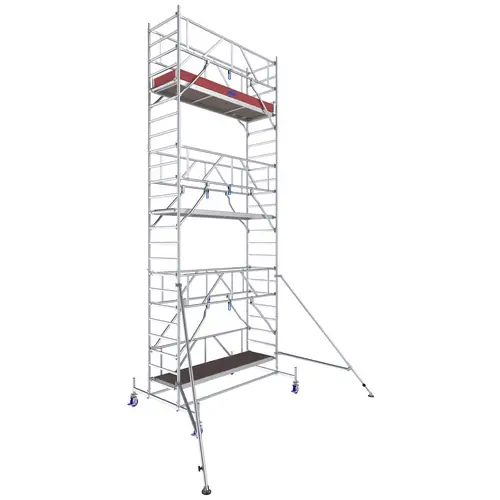 Krause 772053 FahrGerüst Aluminium Rollgerüst fahrbar Arbeitshöhe (max.): 7.40m Silber 212.5kg Krause 772053 FahrGerüst Aluminium Rollgerüst fahrbar Arbeitshöhe (max.): 7.40m Silber 212.5kg