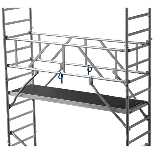 Krause 772053 FahrGerüst Aluminium Rollgerüst fahrbar Arbeitshöhe (max.): 7.40m Silber 212.5kg Krause 772053 FahrGerüst Aluminium Rollgerüst fahrbar Arbeitshöhe (max.): 7.40m Silber 212.5kg