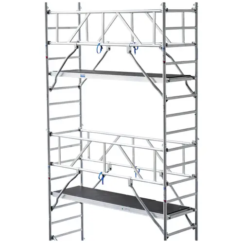 Krause 772053 FahrGerüst Aluminium Rollgerüst fahrbar Arbeitshöhe (max.): 7.40m Silber 212.5kg Krause 772053 FahrGerüst Aluminium Rollgerüst fahrbar Arbeitshöhe (max.): 7.40m Silber 212.5kg