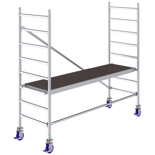 Krause 772015 FahrGerüst Aluminium Rollgerüst fahrbar Arbeitshöhe (max.): 3m Silber 54.4kg Krause 772015 FahrGerüst Aluminium Rollgerüst fahrbar Arbeitshöhe (max.): 3m Silber 54.4kg