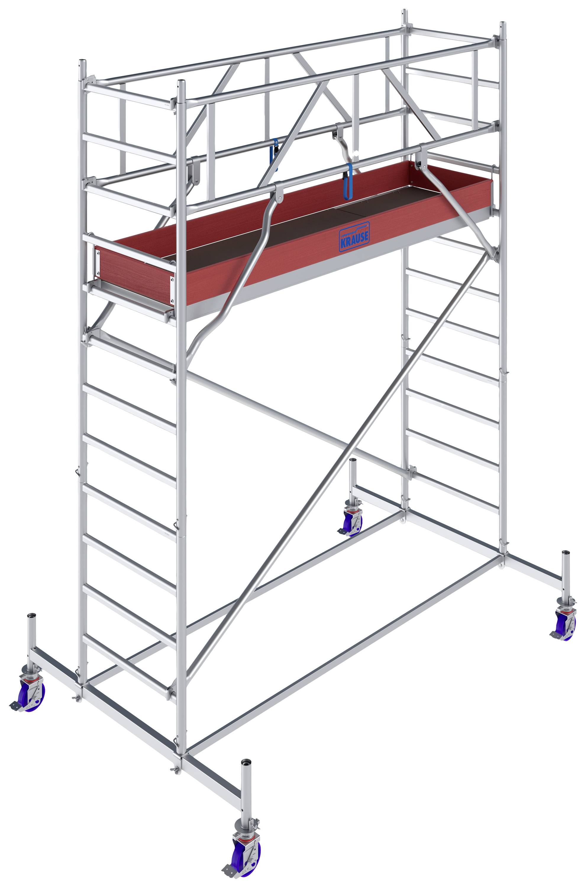 Krause 772015 FahrGerüst Aluminium Rollgerüst fahrbar Arbeitshöhe (max.): 3m Silber 54.4kg