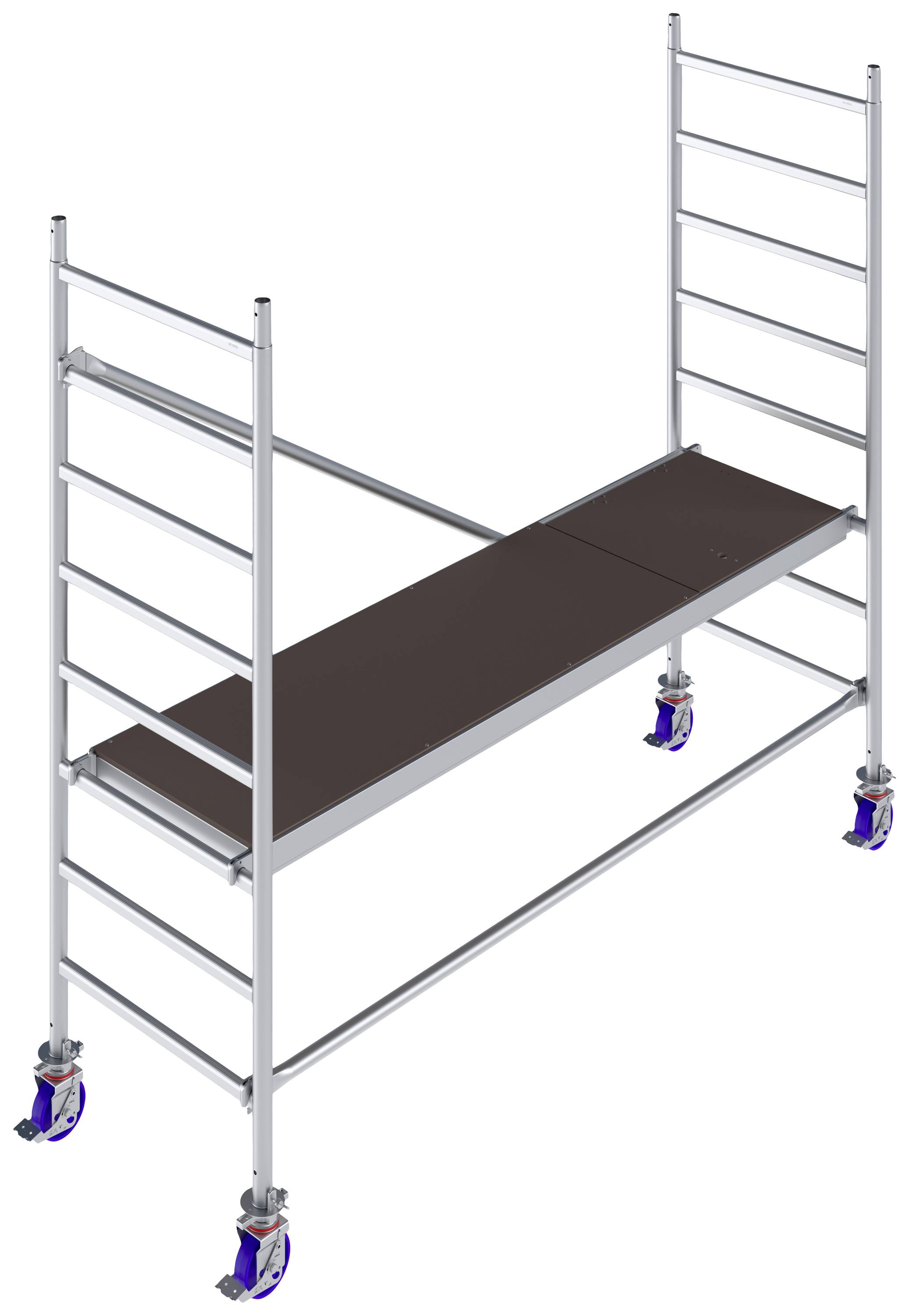 Krause 771124 FahrGerüst Aluminium Rollgerüst fahrbar Arbeitshöhe (max.): 14.4m Silber 337.50kg