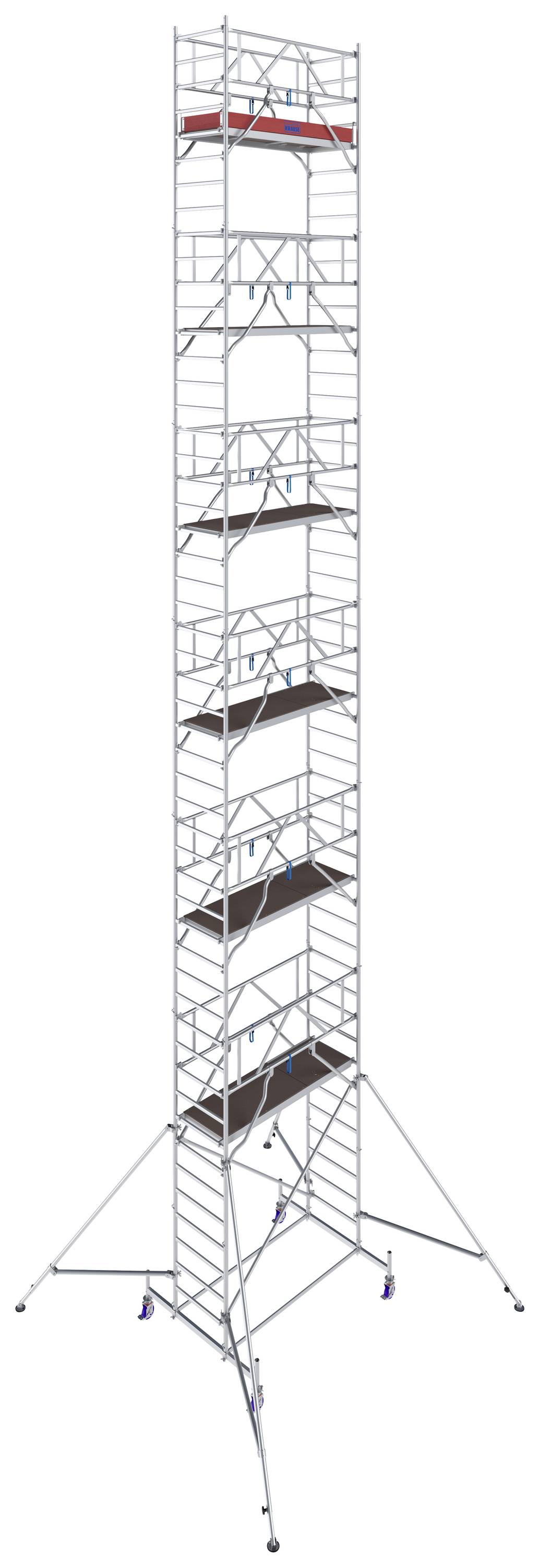 Krause 771117 FahrGerüst Aluminium Rollgerüst fahrbar Arbeitshöhe (max.): 13.40m Silber 330.50kg