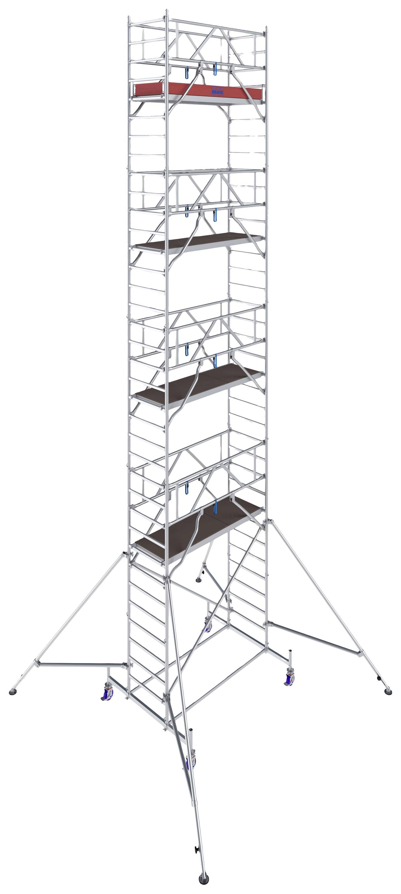 Krause 771070 FahrGerüst Aluminium Rollgerüst fahrbar Arbeitshöhe (max.): 9.40m Silber 248kg