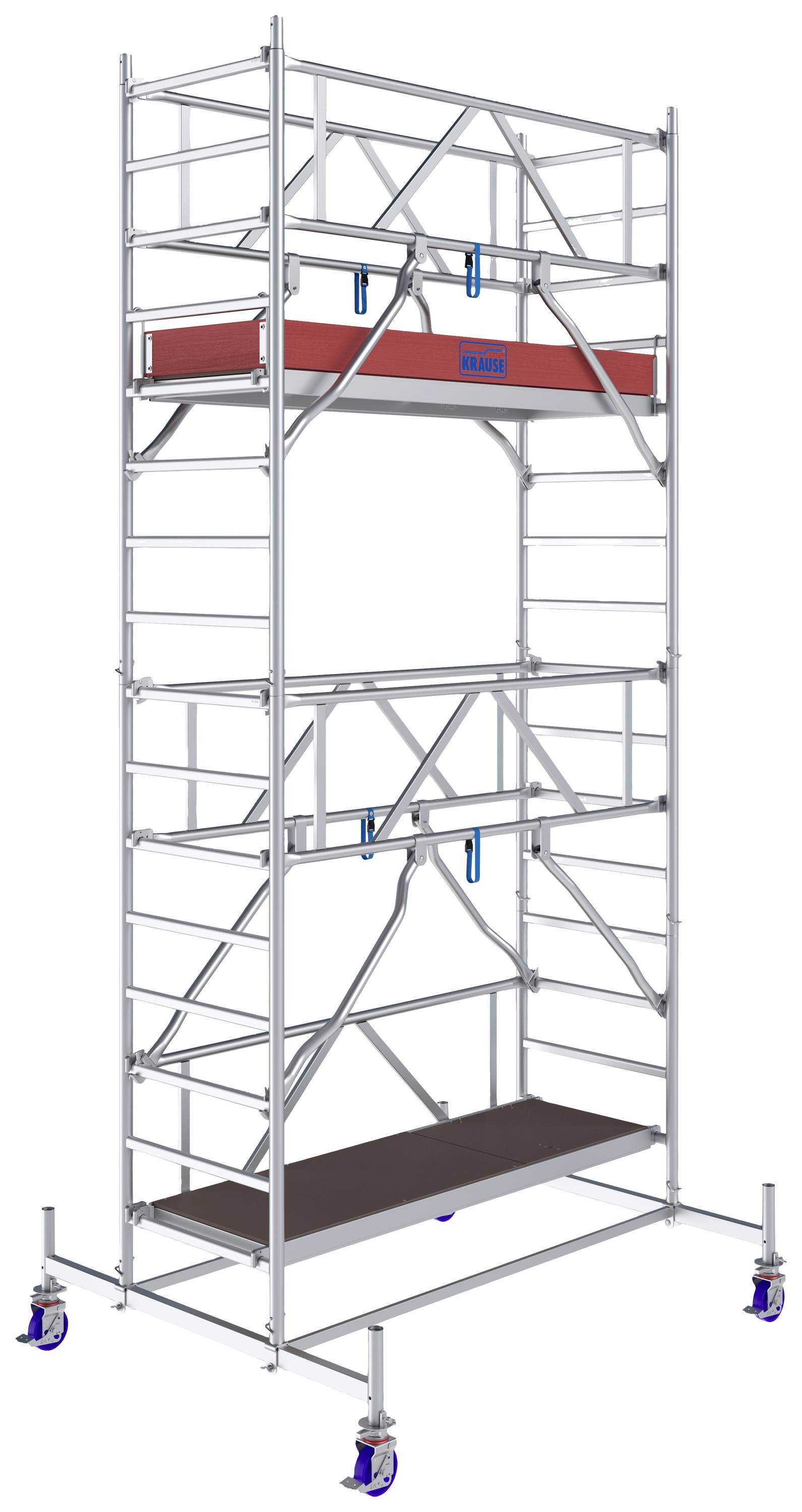 Krause 771032 FahrGerüst Aluminium Rollgerüst fahrbar Arbeitshöhe (max.): 5.40m Silber 139.5kg
