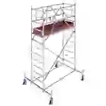 Krause 771025 FahrGerüst Aluminium Rollgerüst fahrbar Arbeitshöhe (max.): 4.40m Silber 105.5kg Krause 771025 FahrGerüst Aluminium Rollgerüst fahrbar Arbeitshöhe (max.): 4.40m Silber 105.5kg