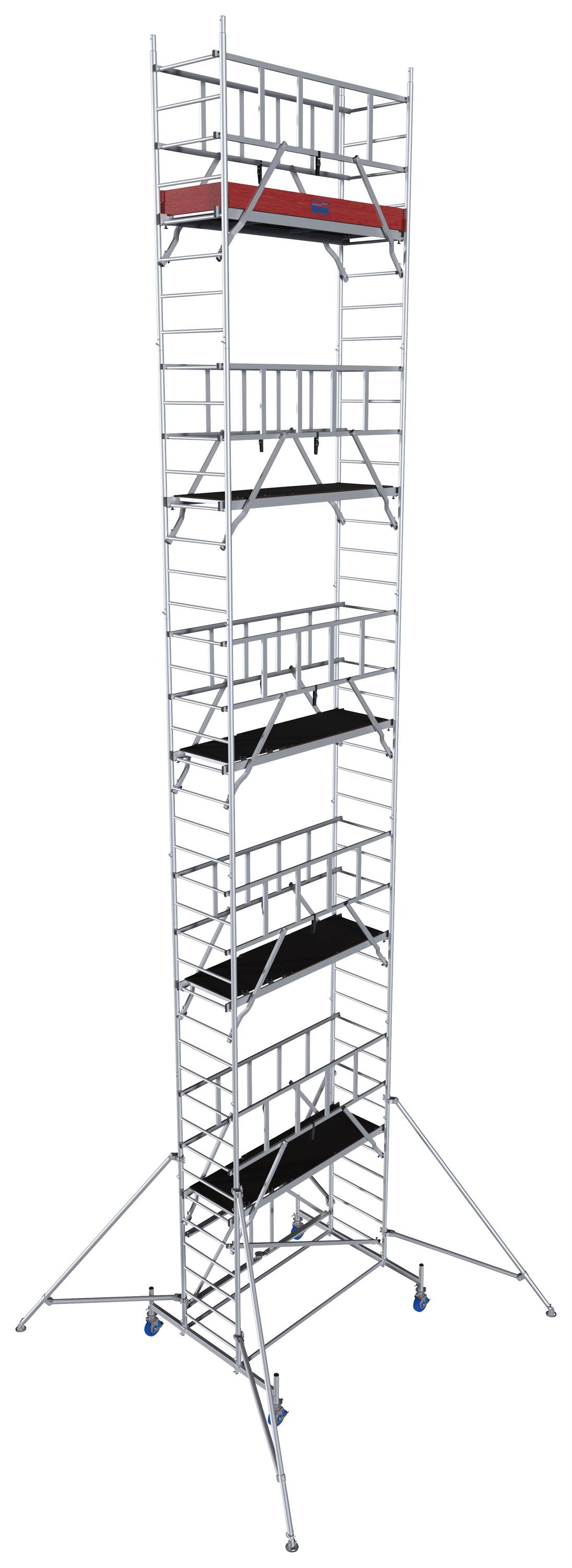 Krause 942197 FahrGerüst Aluminium Faltgerüst fahrbar, faltbar Arbeitshöhe (max.): 11.80m Silber 249kg