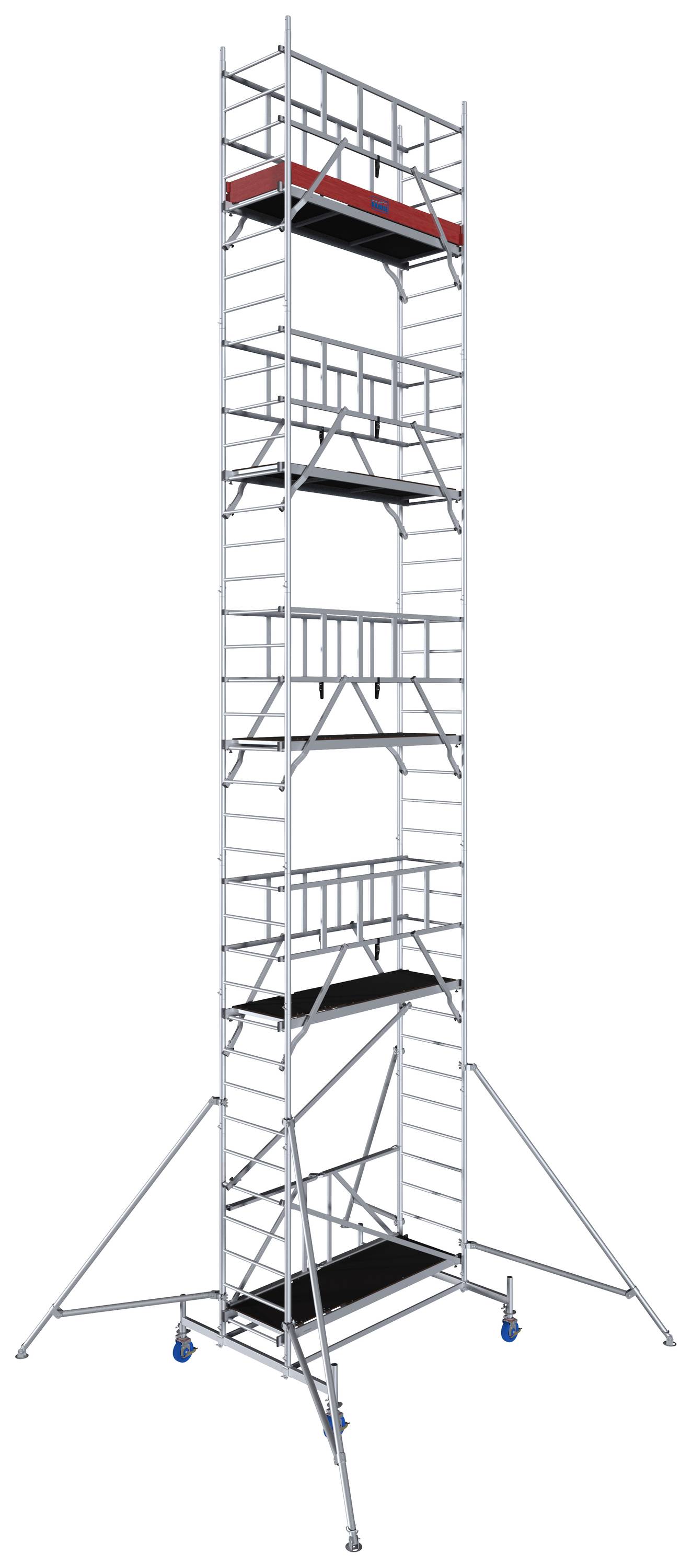 Krause 942180 FahrGerüst Aluminium Faltgerüst fahrbar, faltbar Arbeitshöhe (max.): 10.80m Silber 233kg
