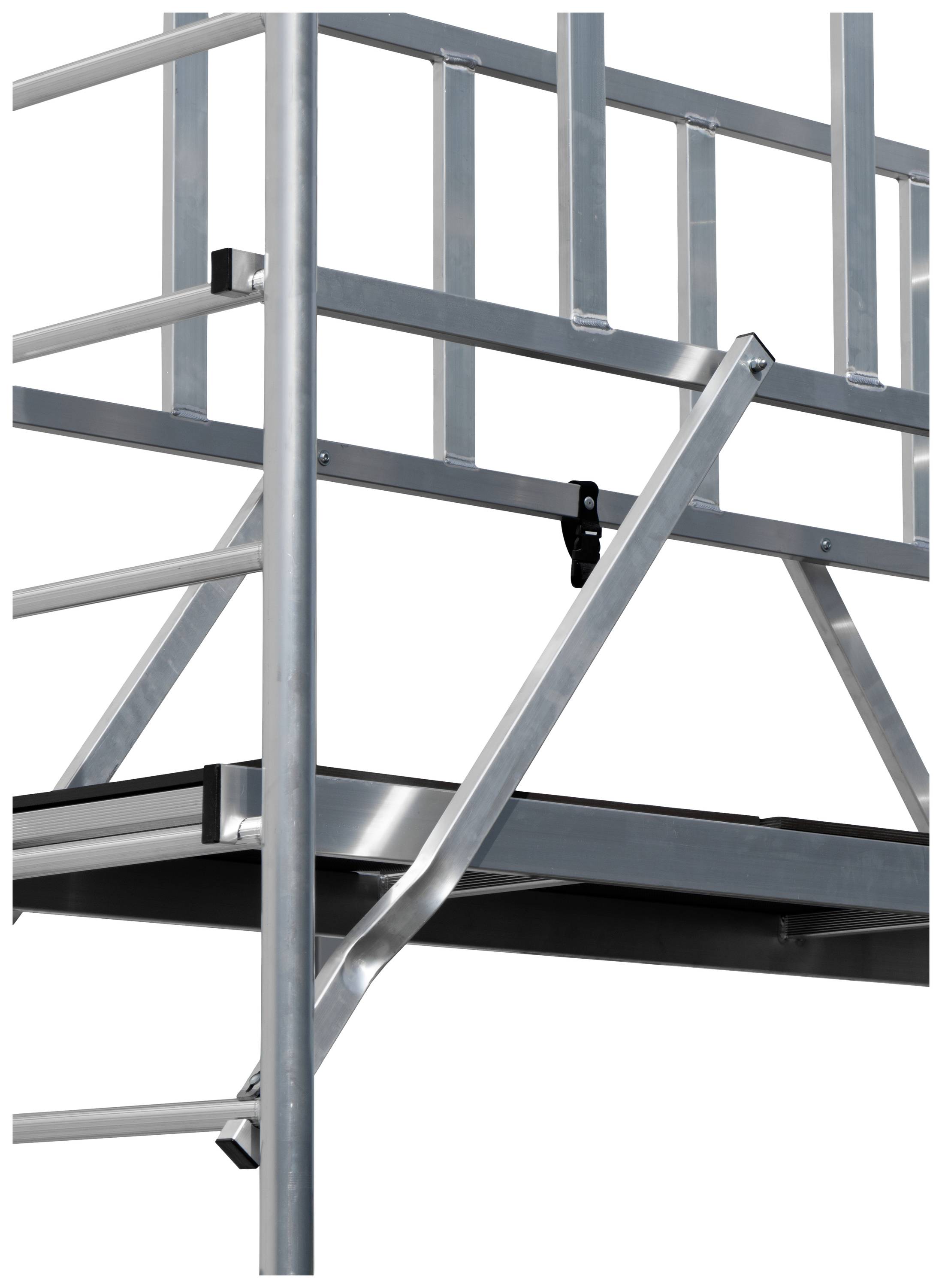 Krause 942180 FahrGerüst Aluminium Faltgerüst fahrbar, faltbar Arbeitshöhe (max.): 10.80m Silber 233kg