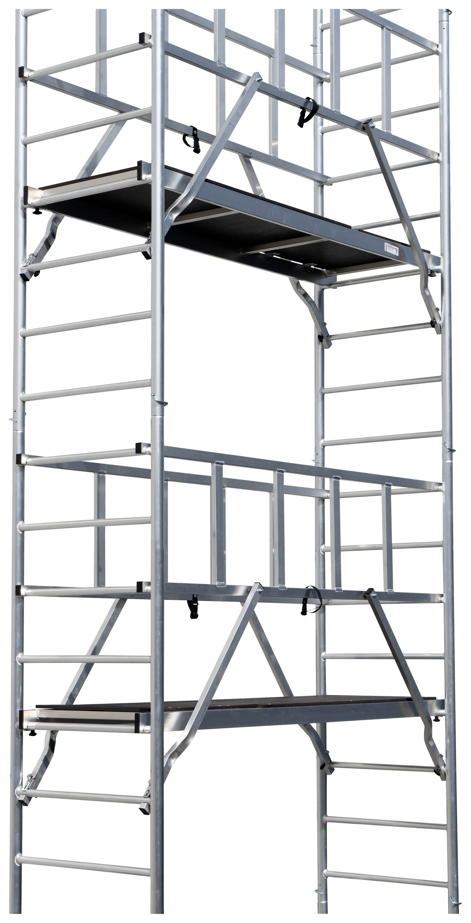 Krause 942173 FahrGerüst Aluminium Faltgerüst fahrbar, faltbar Arbeitshöhe (max.): 9.80m Silber 215kg