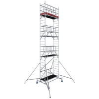 Krause 942166 FahrGerüst Aluminium Faltgerüst fahrbar, faltbar Arbeitshöhe (max.): 8.80m Silber 199kg Krause 942166 FahrGerüst Aluminium Faltgerüst fahrbar, faltbar Arbeitshöhe (max.): 8.80m Silber 199kg