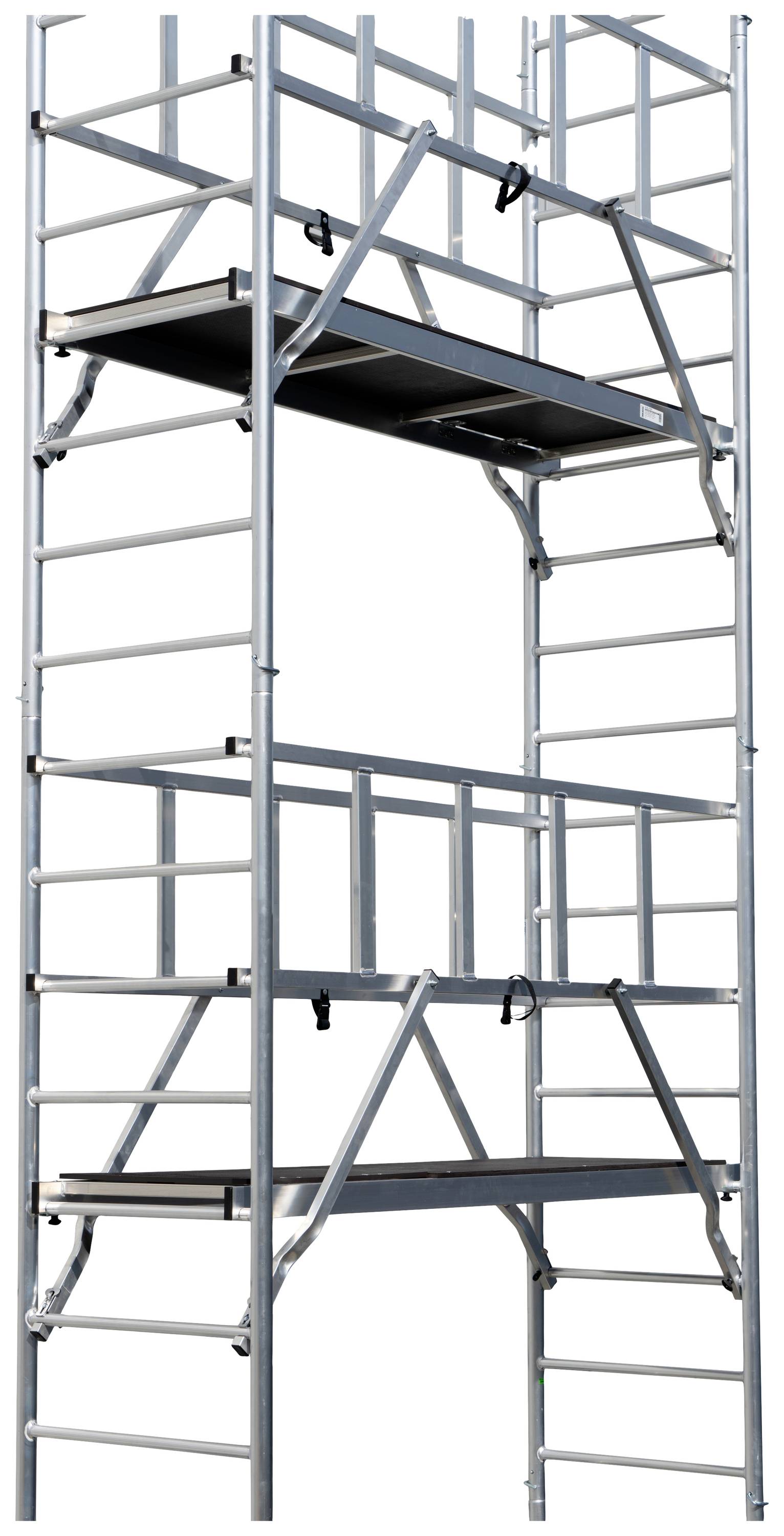 Krause 942166 FahrGerüst Aluminium Faltgerüst fahrbar, faltbar Arbeitshöhe (max.): 8.80m Silber 199kg